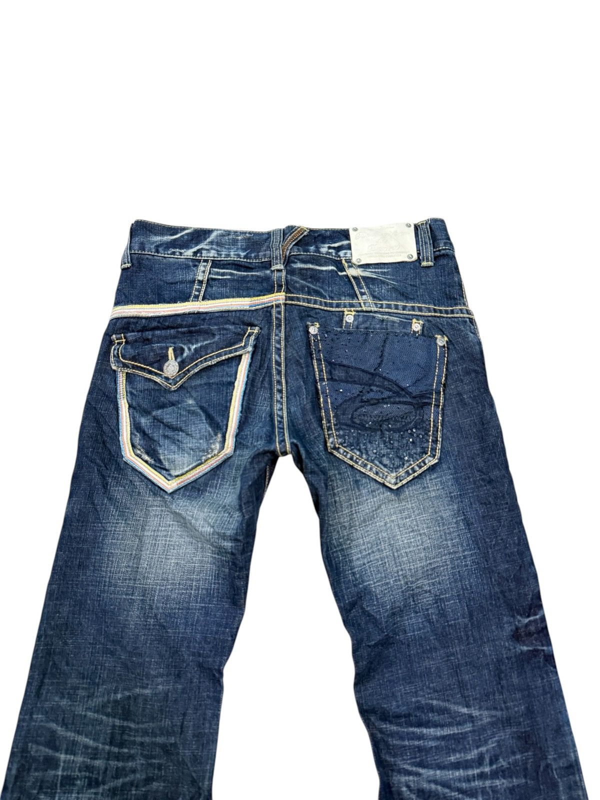 If Six Was Nine RED PEPPER FLARE DENIM JEANS Size US 33 - 9 Thumbnail