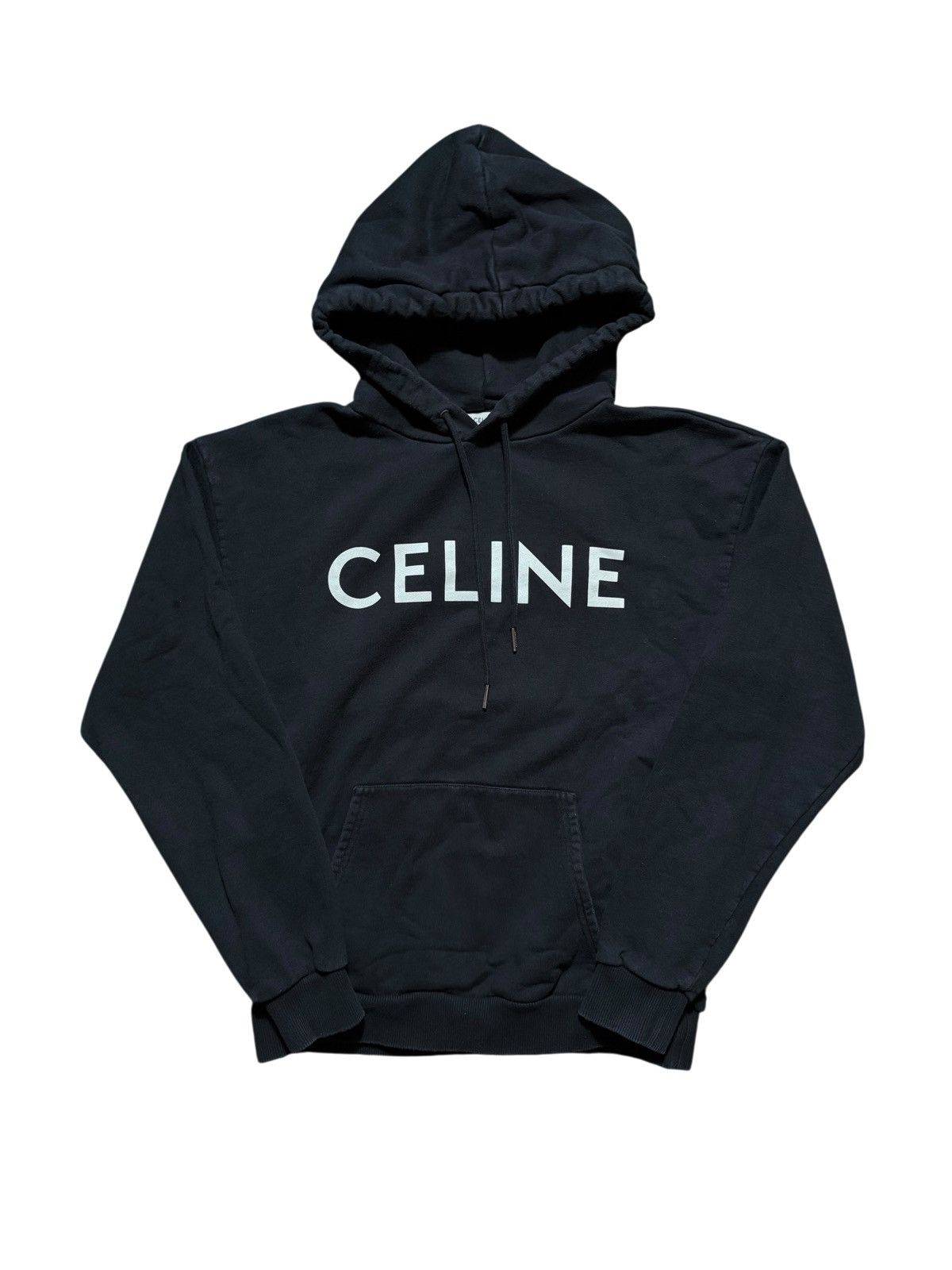Celine Celine Graphic Logo Loose Hoodie Black - Size XS Size US XS / EU 42 / 0 - 1 Thumbnail