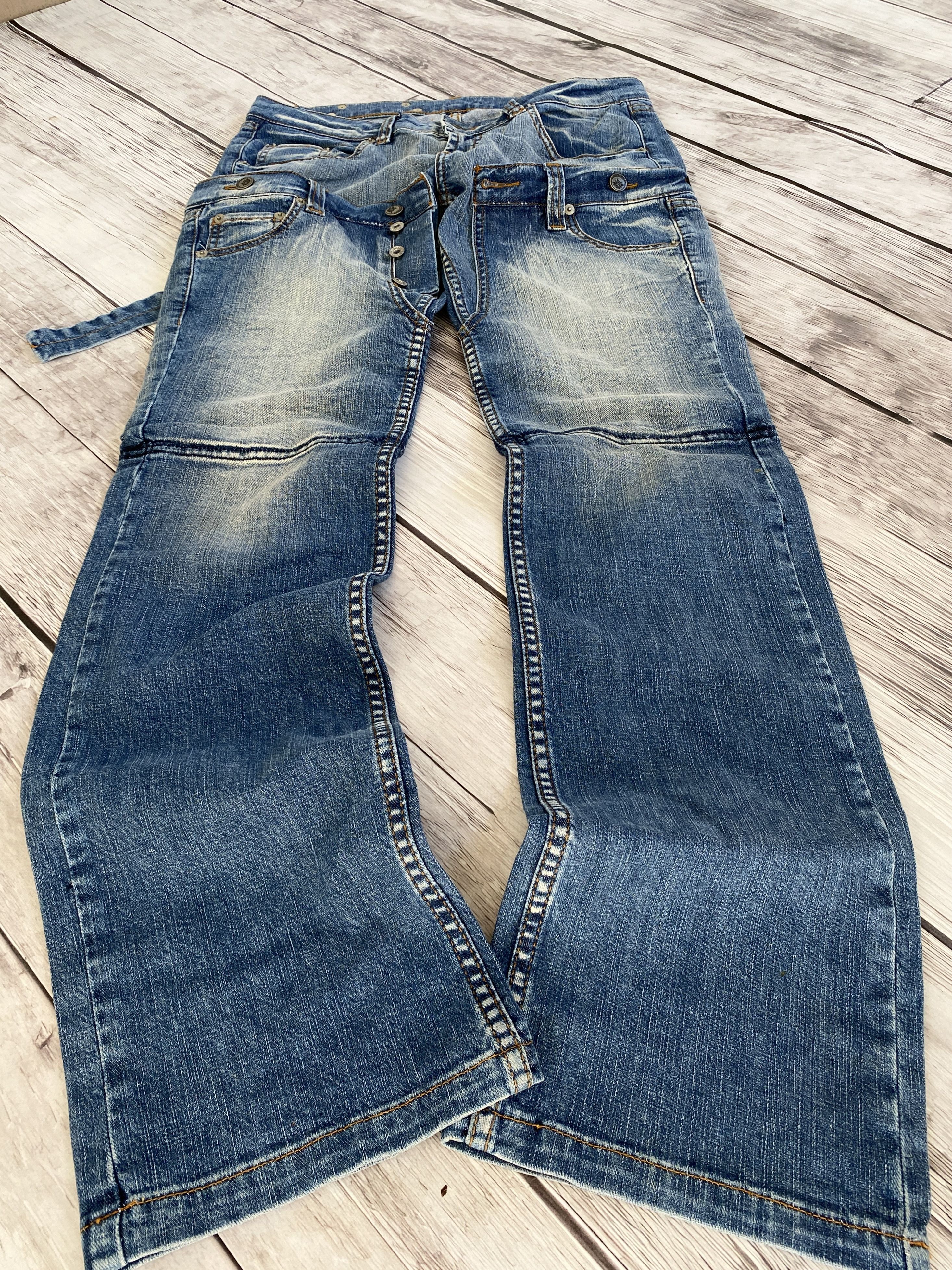 Hysteric Glamour × Japanese Brand Vintage Rick Owens Junya Watanabe Style Double Jeans Size US 32 / EU 48 - 1 Thumbnail