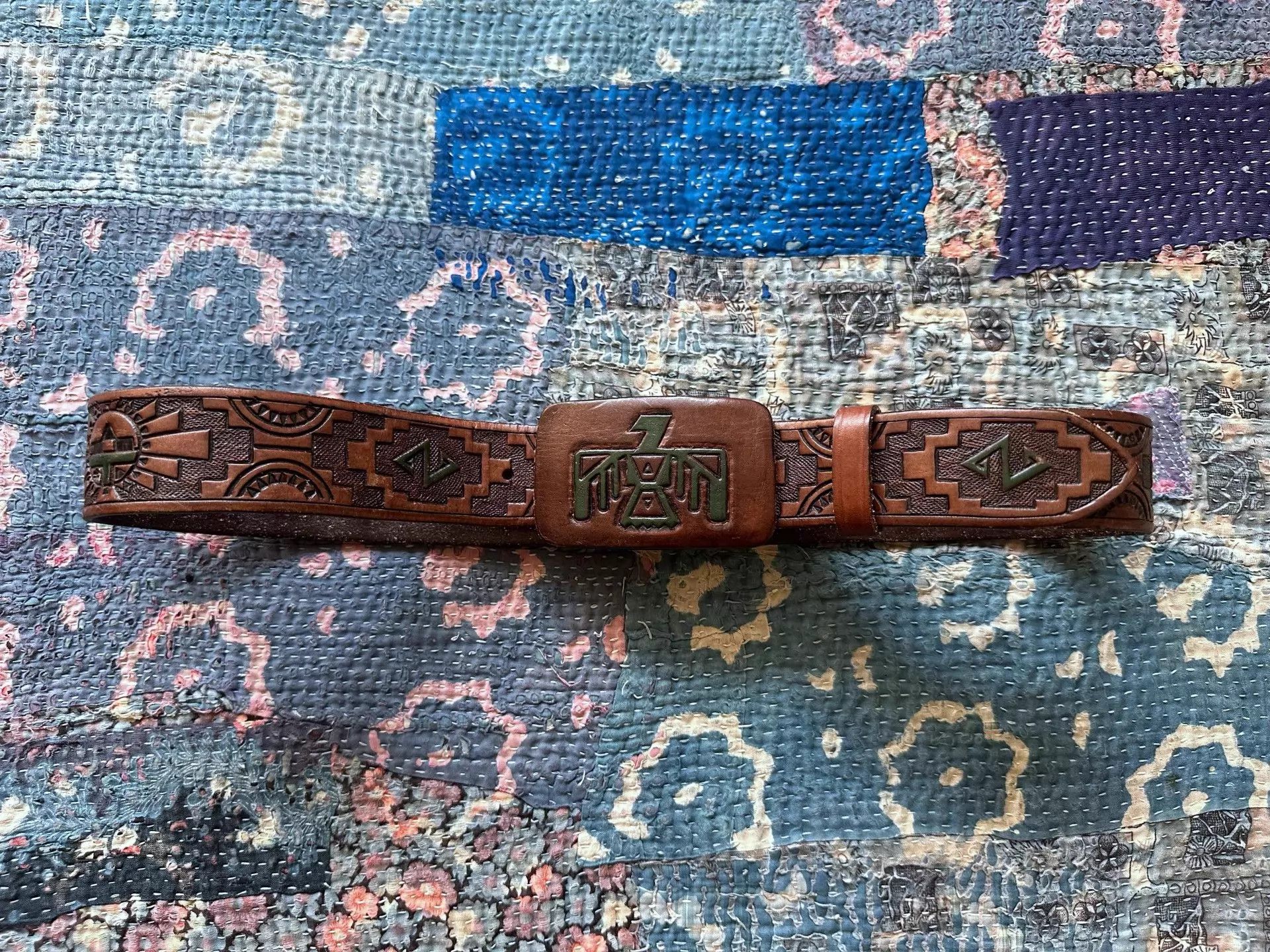 RRL Ralph Lauren rrl Thunderbird Belt 32 Excellent Condition Size ONE SIZE - 1 Thumbnail