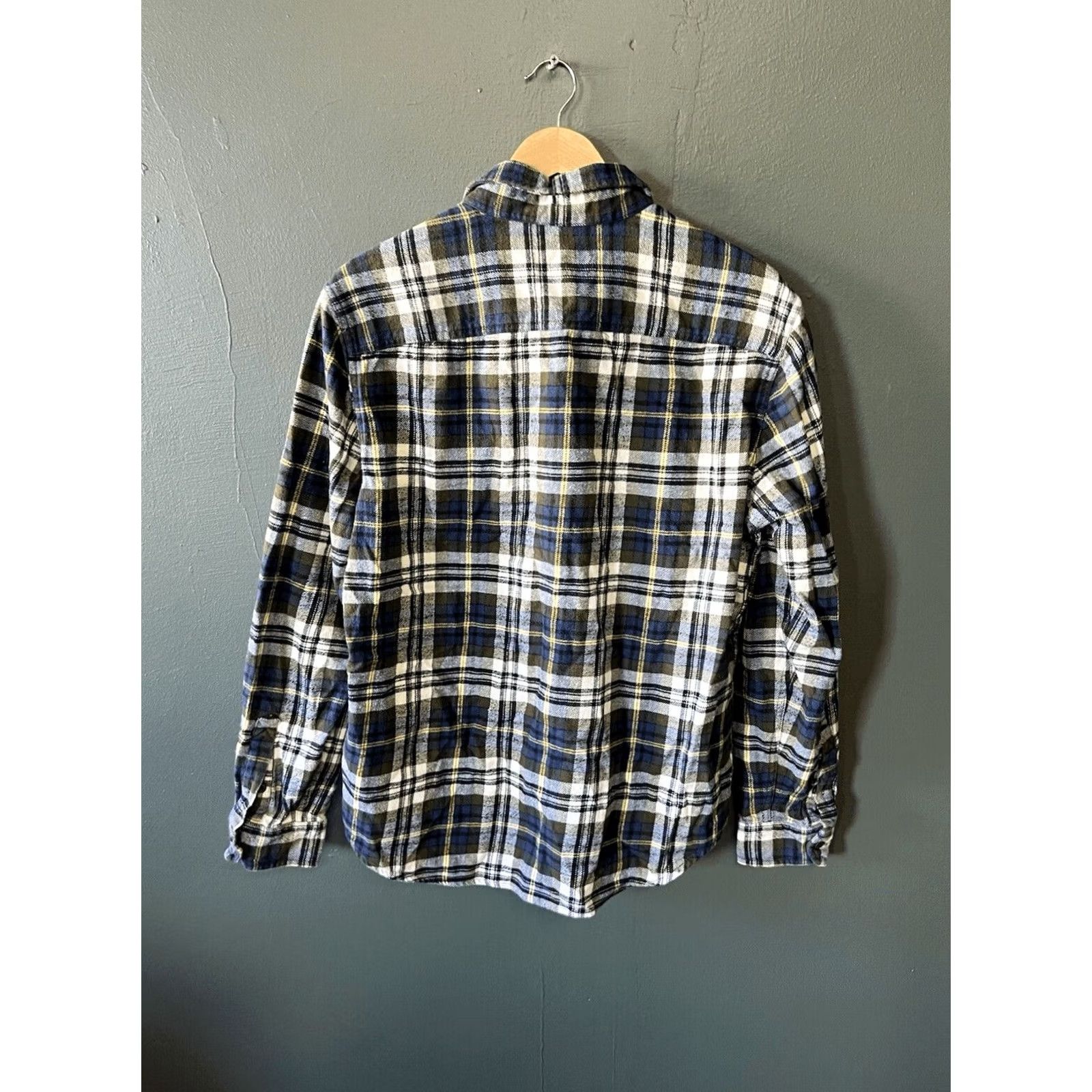 American Eagle Outfitters American Eagle Mens Blue Plaid Long Sleeve Button Up Flannel Shirt Large Size US L / EU 52-54 / 3 - 2 Thumbnail