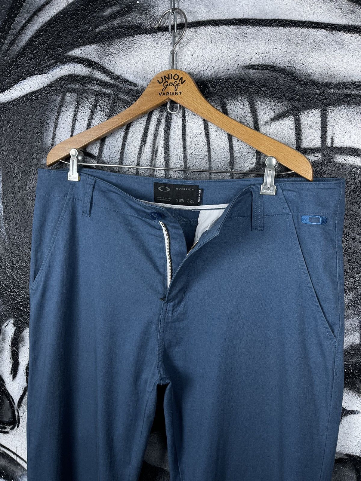 Oakley Oakley Regular Fit Blue Chino Trousers Pants Size W36 L32 Size US 36 / EU 52 - 6 Thumbnail