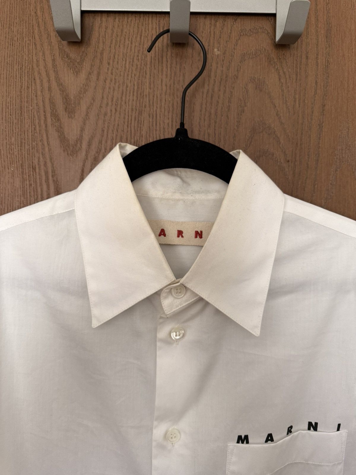 Marni Logo Poplin Cotton Shirt Size US S / EU 44-46 / 1 - 3 Thumbnail