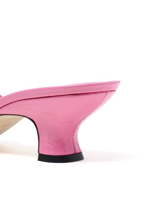 By Far o1mle1224 Maxi Croco Embossed Leather Mules in Pink Size US 7 / IT 37 - 8 Thumbnail