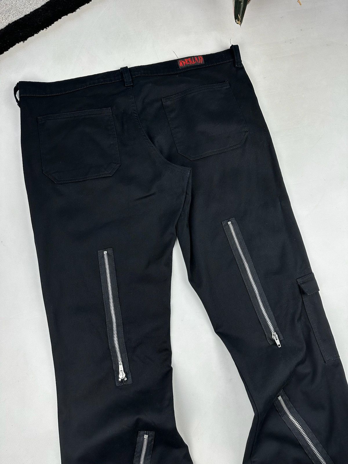 Japanese Brand RARE Aderlass Bondage Pants Cyber Punk flared Size US 35 - 13 Thumbnail