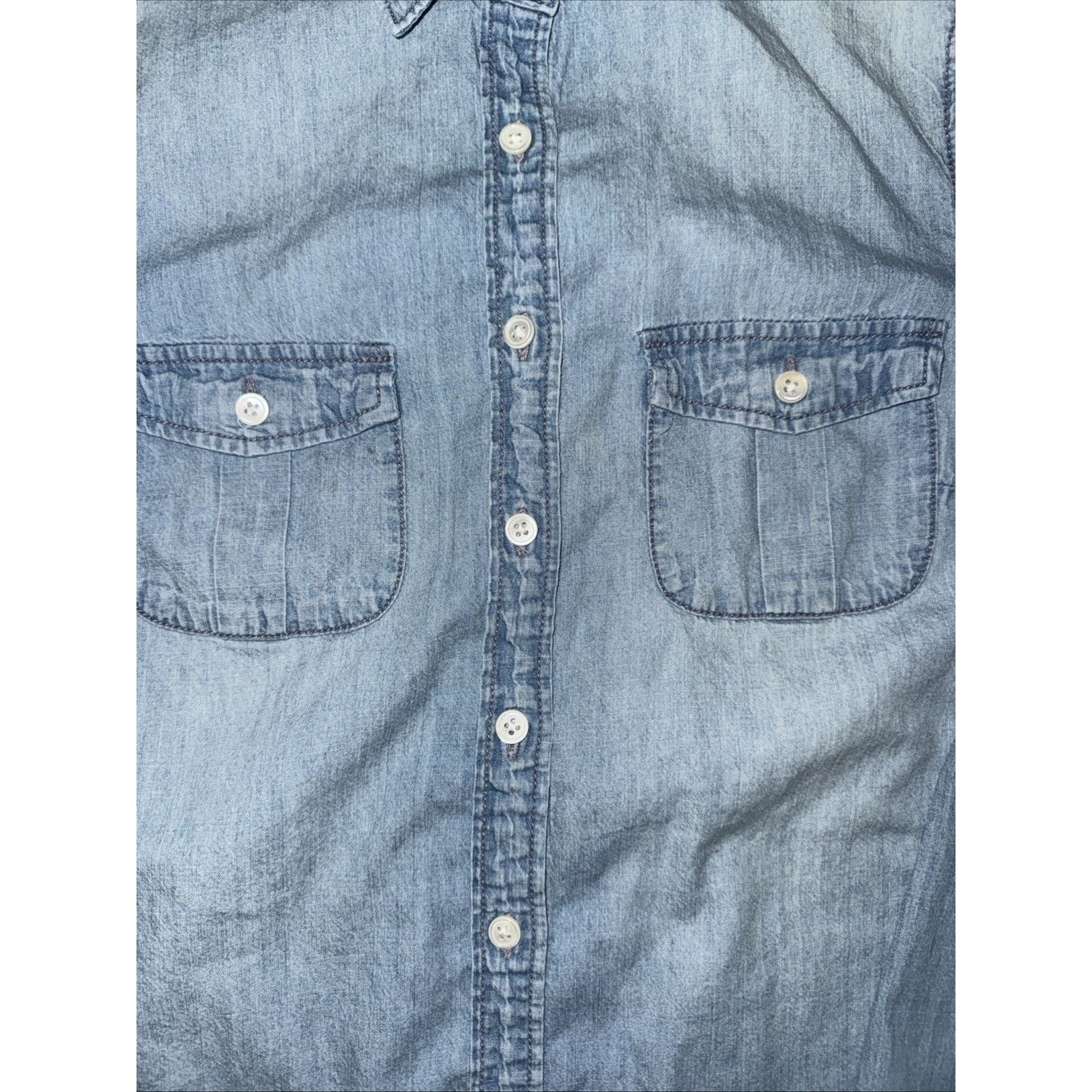 J.Crew Women’s J Crew Double Pocket Denim Shirt Blue Size 2 18x24 Size XS / US 0-2 / IT 36-38 - 2 Thumbnail