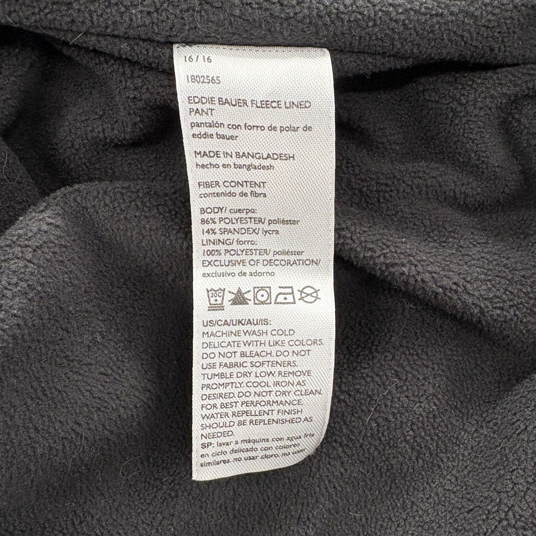 Eddie Bauer Eddie Bauer Fleece Lined Pant Womens 16 Black Jogger Pockets Zip Pocket Tapered Inseam 30 Winter Hiking Casual Sportswear Size 38" / US 16 / IT 52 - 5 Thumbnail
