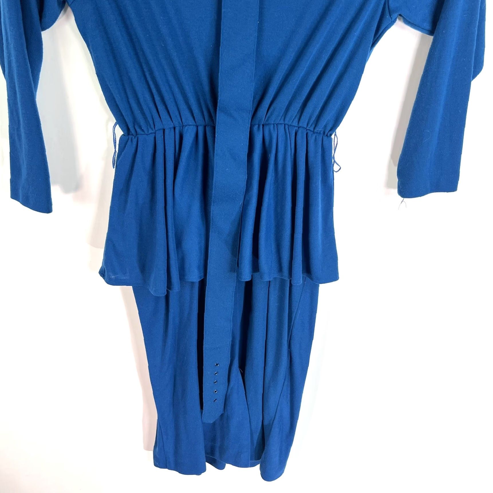Vintage VINTAGE Halmode Dress Women Size 16W Blue Pleated Peplum Drop Waist Knee-Length Womans Size XXL / US 16-18 / IT 52-54 - 6 Thumbnail