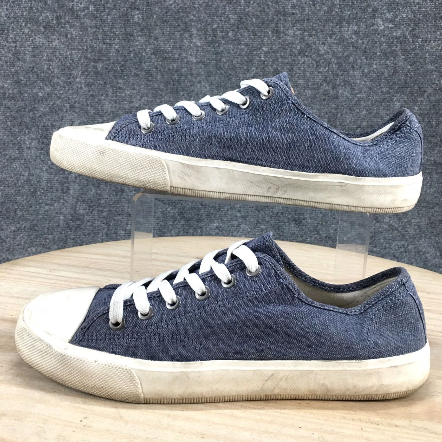 H&M H&M Shoes Womens 42 Casual Comfort Low Top Sneakers Blue Denim Lace Up Flats Shoes Width M, Breathable, Comfortable, Casual Walking Size L / US 10 / IT 46 - 2 Thumbnail