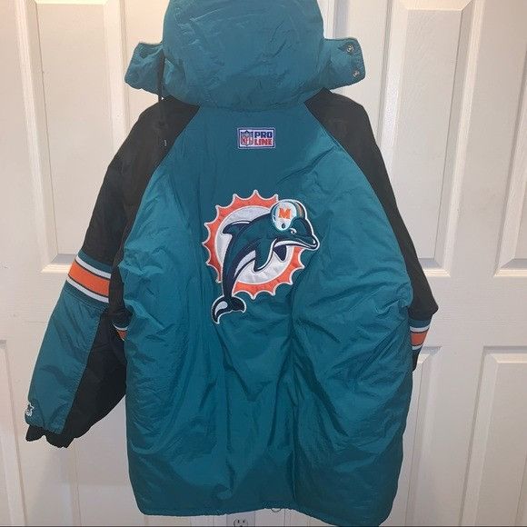 image of Starter Dolphins Jacket Vintage 90’S Pullover in Teal, Men's (Size XL)