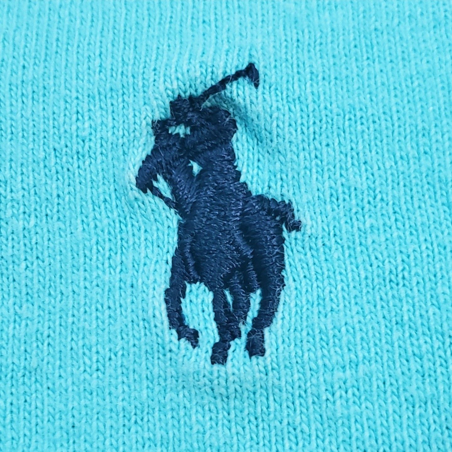 Polo Ralph Lauren × Vintage Vintage 90s Polo Ralph Lauren Crew Neck T-Shirt Aqua Blue Size US XXL / EU 58 / 5 - 2 Thumbnail