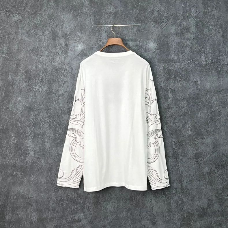 Versace Versace Medusa embroidered cotton long-sleeved T-shirt Size US M / EU 48-50 / 2 - 2 Thumbnail