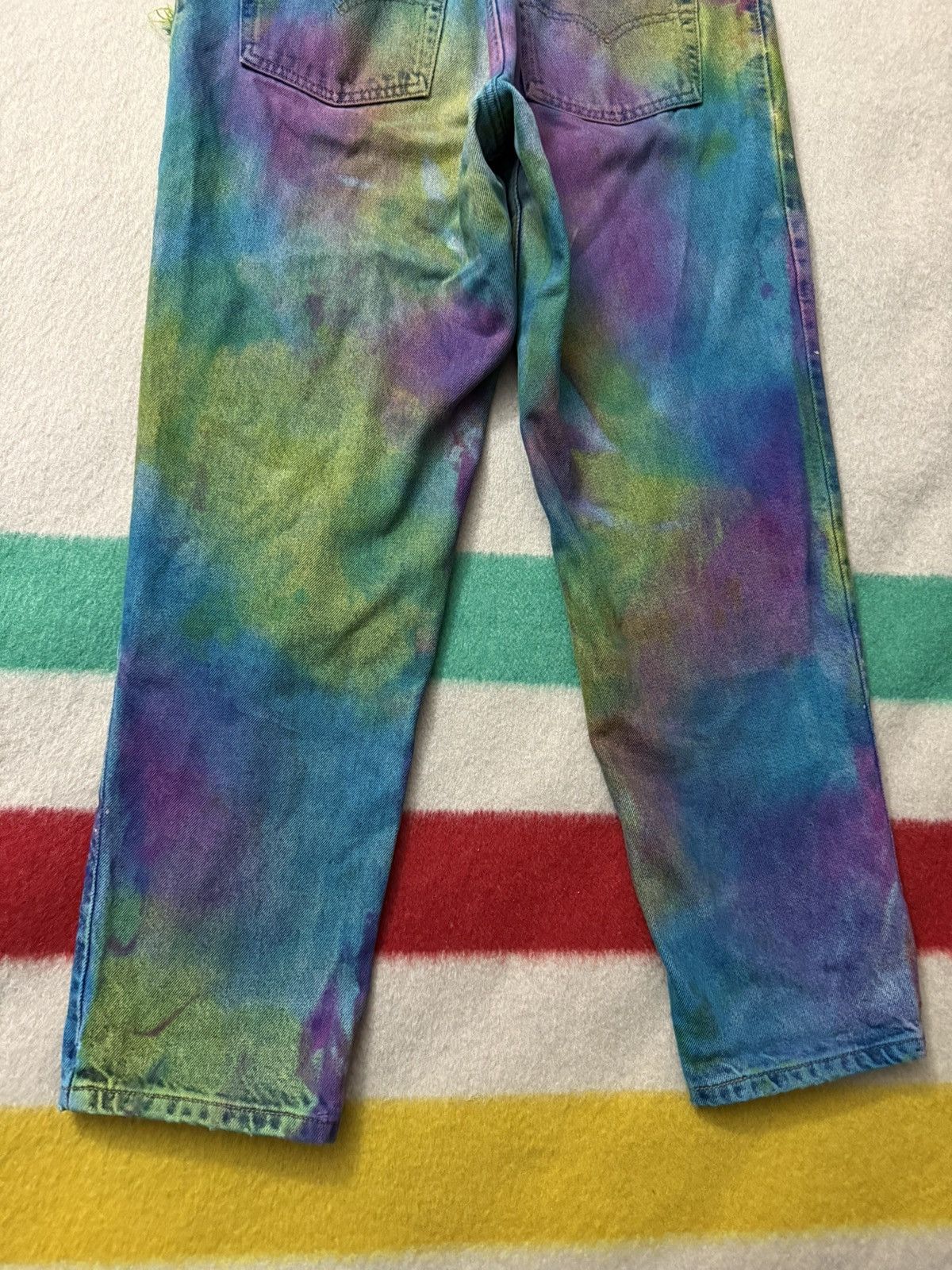 (SOUND)+(VISION) × Levi's × Levi's Vintage Clothing Vintage 90s Tie Dye Paint Splatter 550 Levi’s Jeans 28x28 Size US 28 / EU 44 - 3 Thumbnail