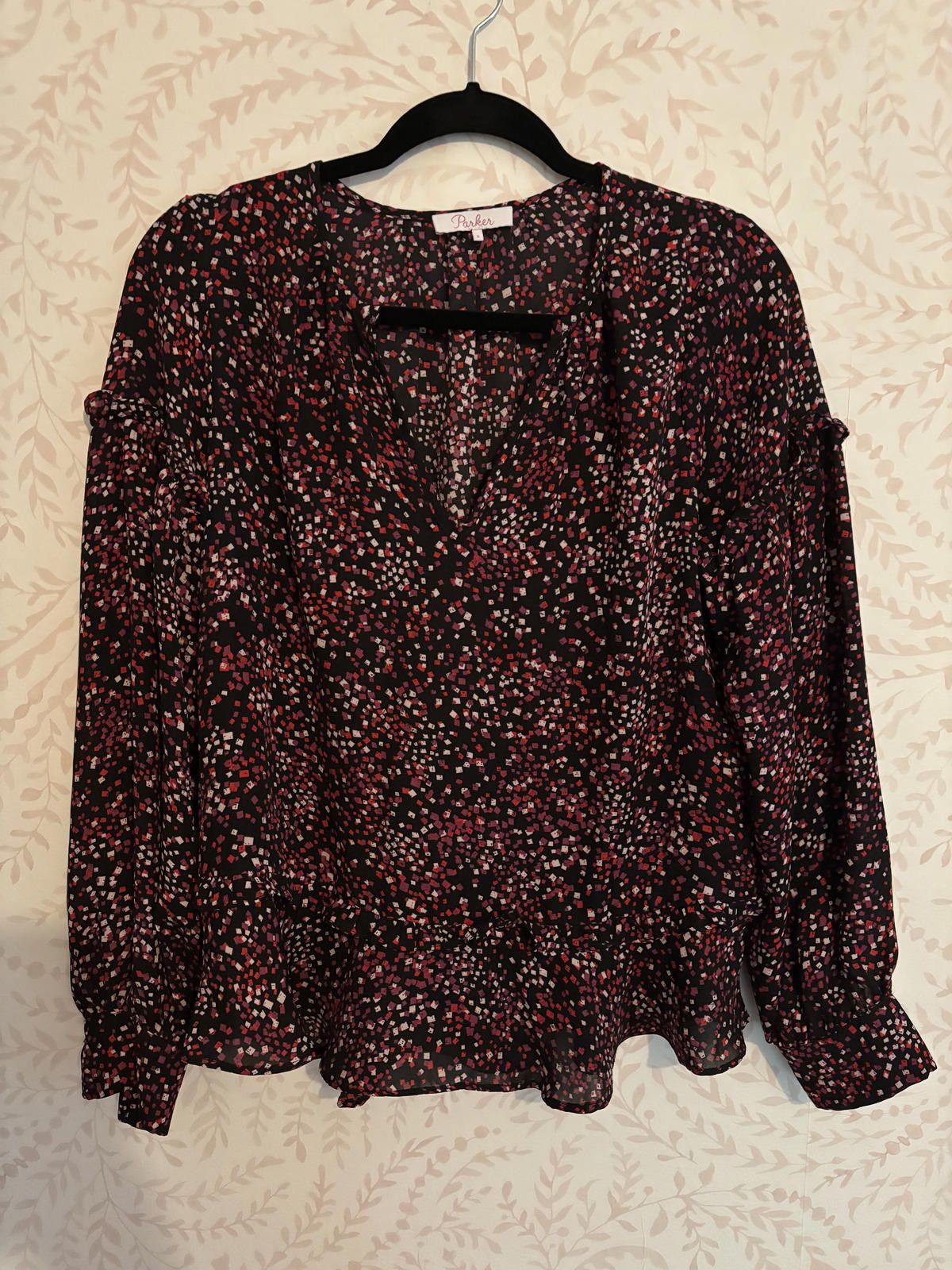 Packer Shoes Parker Women's Long Sleeve Printed Blouse S Size S / US 4 / IT 40 - 1 Thumbnail