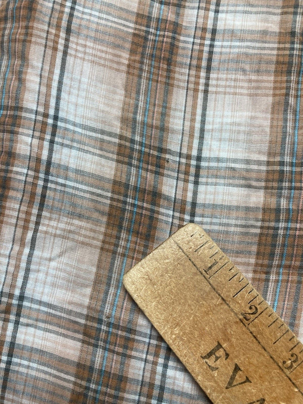 Vintage 70s button shirt plaid poly cotton lightweight JCPenney XL Size US XL / EU 56 / 4 - 7 Thumbnail