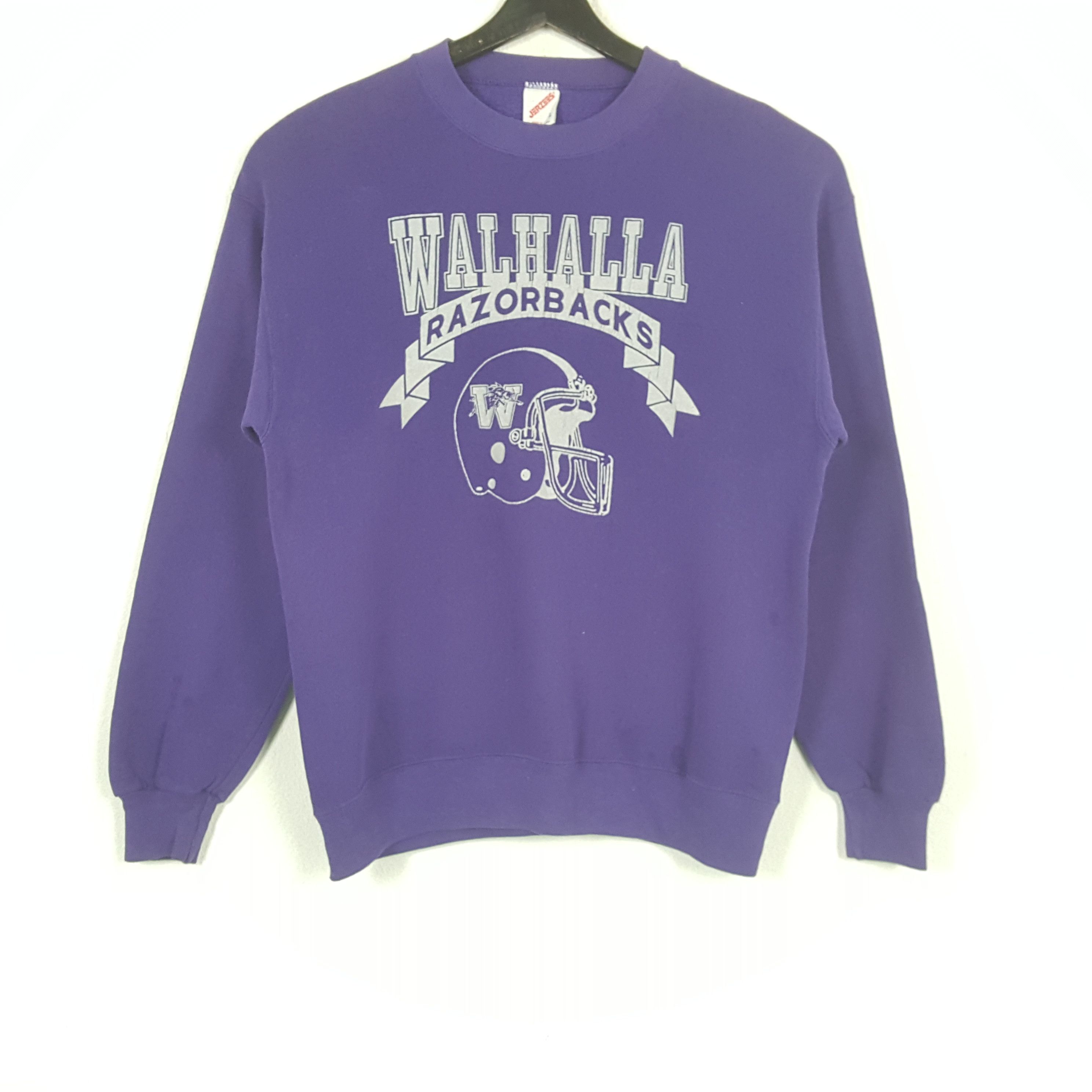 NFL × Vintage NFL WALHALLA RAZORBACKS Football Team Sweatshirt C286N27 Size US M / EU 48-50 / 2 - 1 Thumbnail