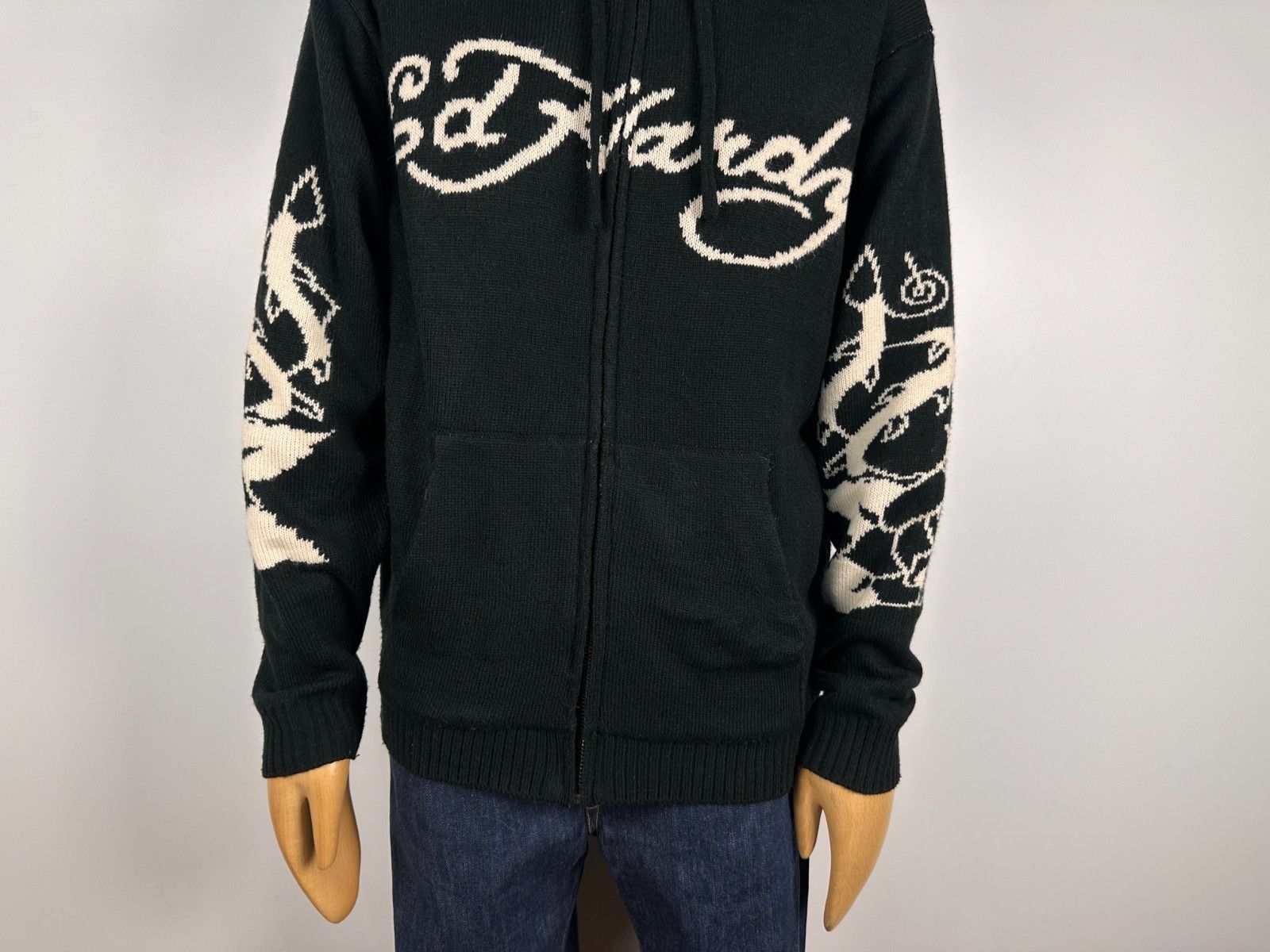 Ed Hardy Ed Hardy Knitted Love Kills Zip Through Hoodie Mens Size M Size US M / EU 48-50 / 2 - 3 Thumbnail