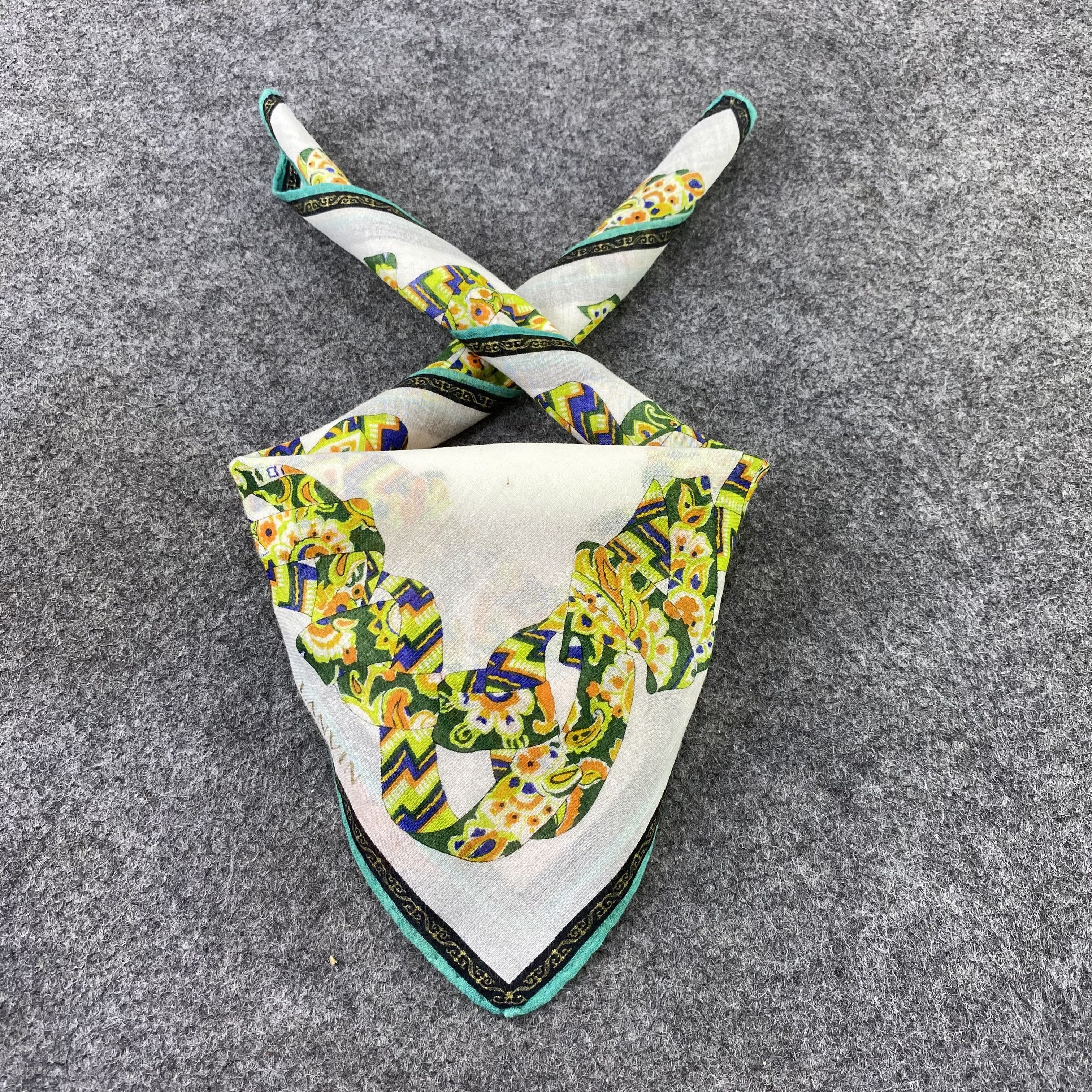 Lanvin × Vintage Lanvin Handkerchief / Bandana / Neckerchief / Headscarf-B689 Size ONE SIZE - 2 Thumbnail