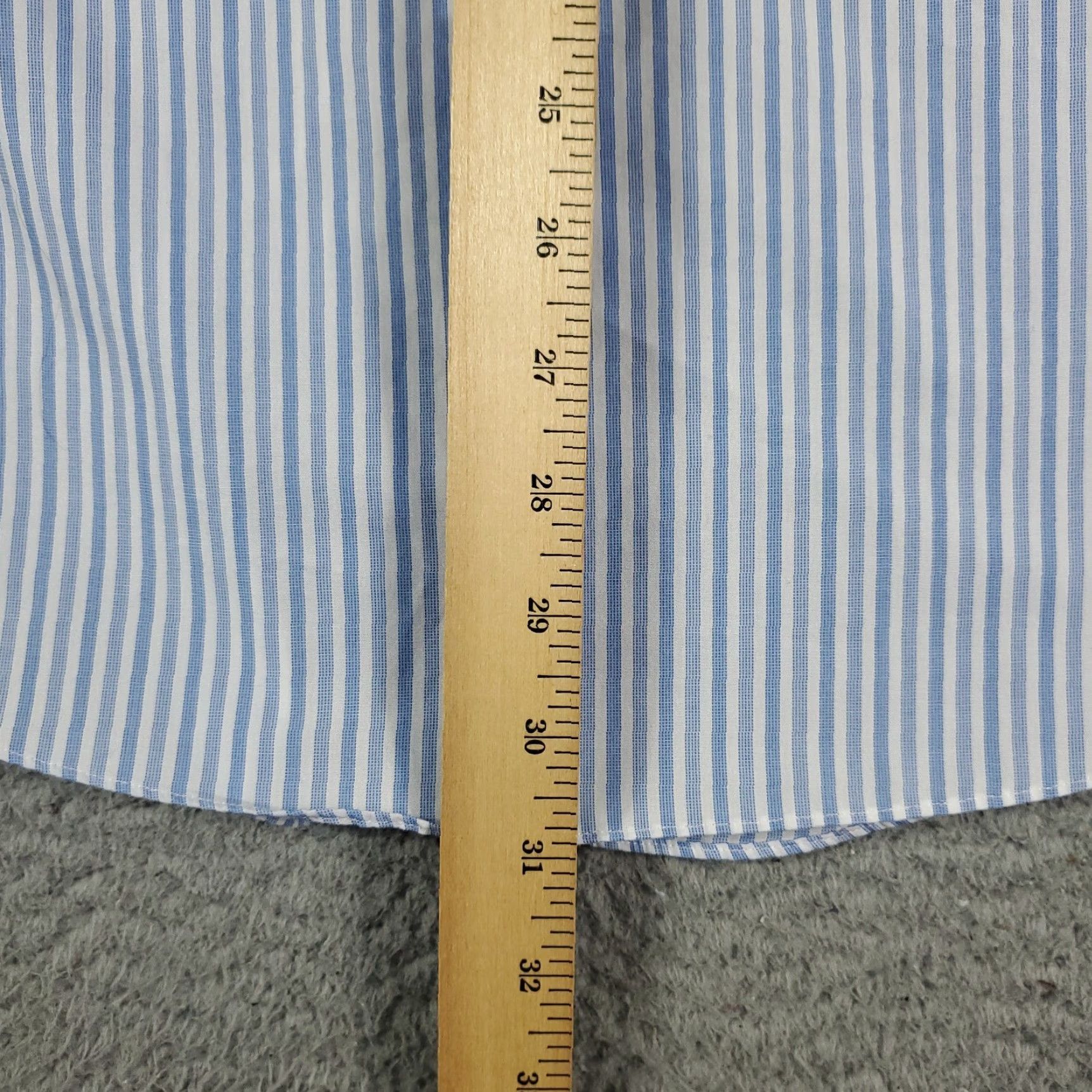 Brooks Brothers VINTAGE Brooks Brothers Dress Shirt Men 15.5 Blue Striped Cotton Long Sleeve Business Casual Formal Size 40R - 4 Thumbnail