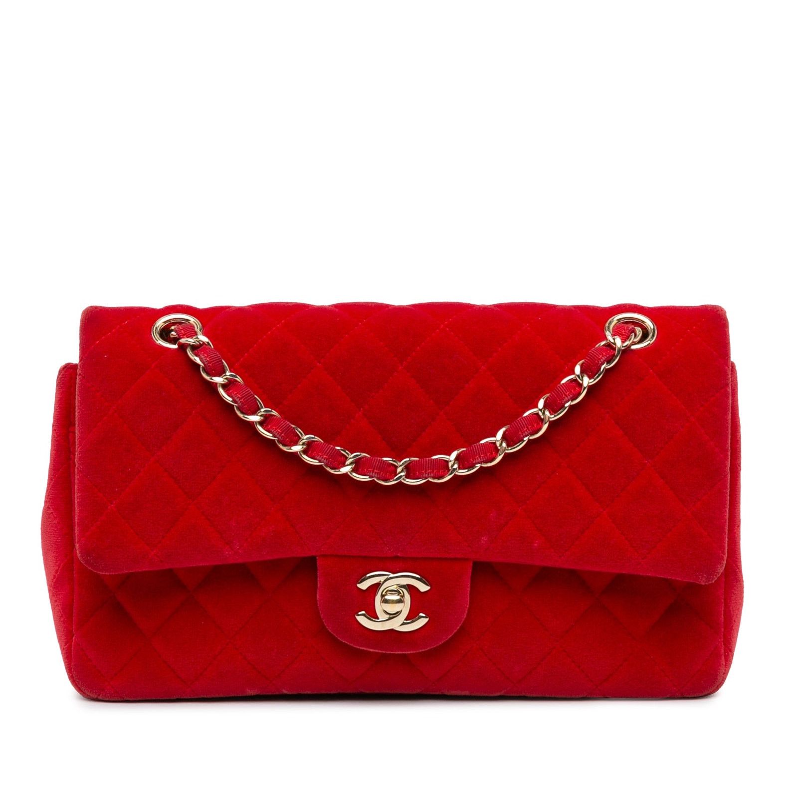Chanel Medium Classic Velvet Double Flap (20641)