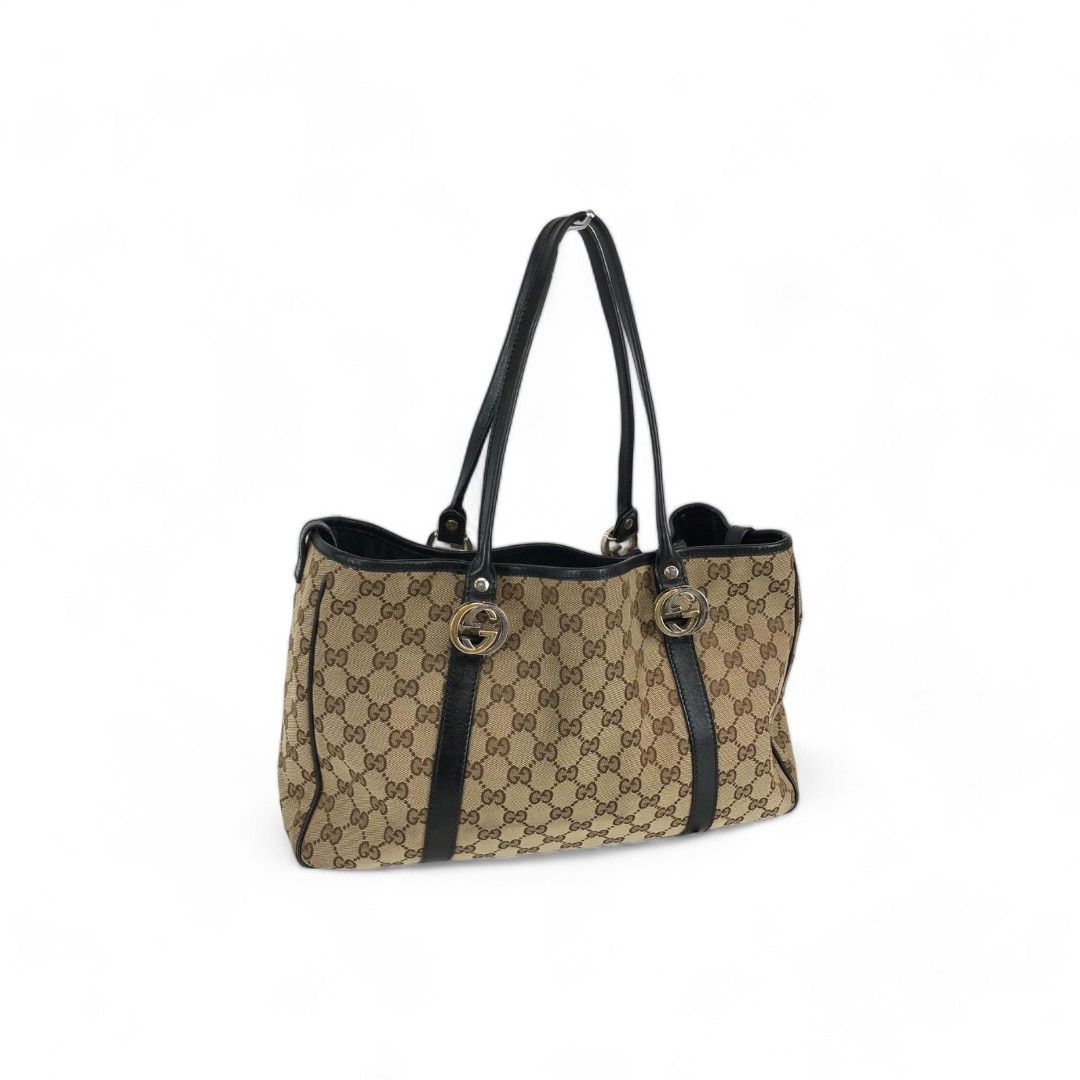 Gucci Gucci - Twins Handbag Shoulder Bag Monogram Canvas Leather Size ONE SIZE - 1 Thumbnail
