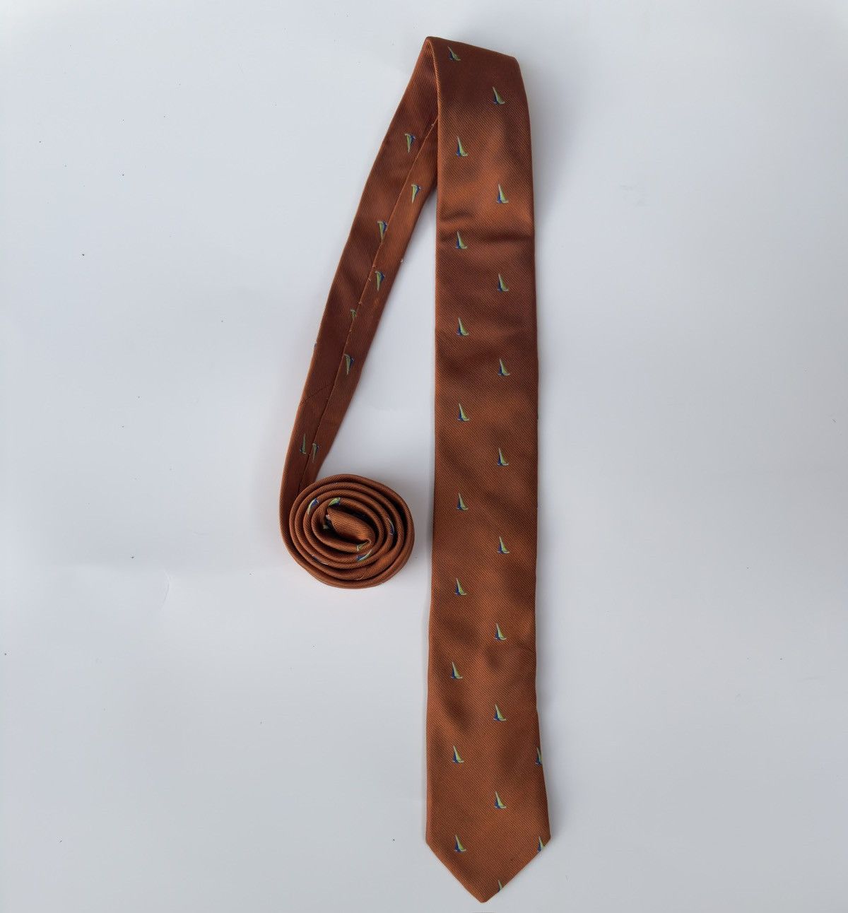 Vintage Sail Boat Printed Jacquard Tie | C.K. Thomas Size ONE SIZE - 2 Thumbnail