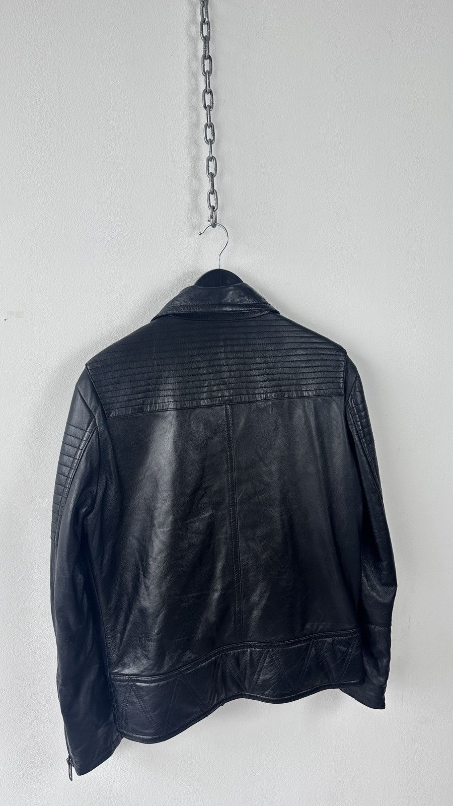 Other HELIUM Real Leather Biker Jacket Quilted Moto Biker Coat Size US L / EU 52-54 / 3 - 13 Thumbnail