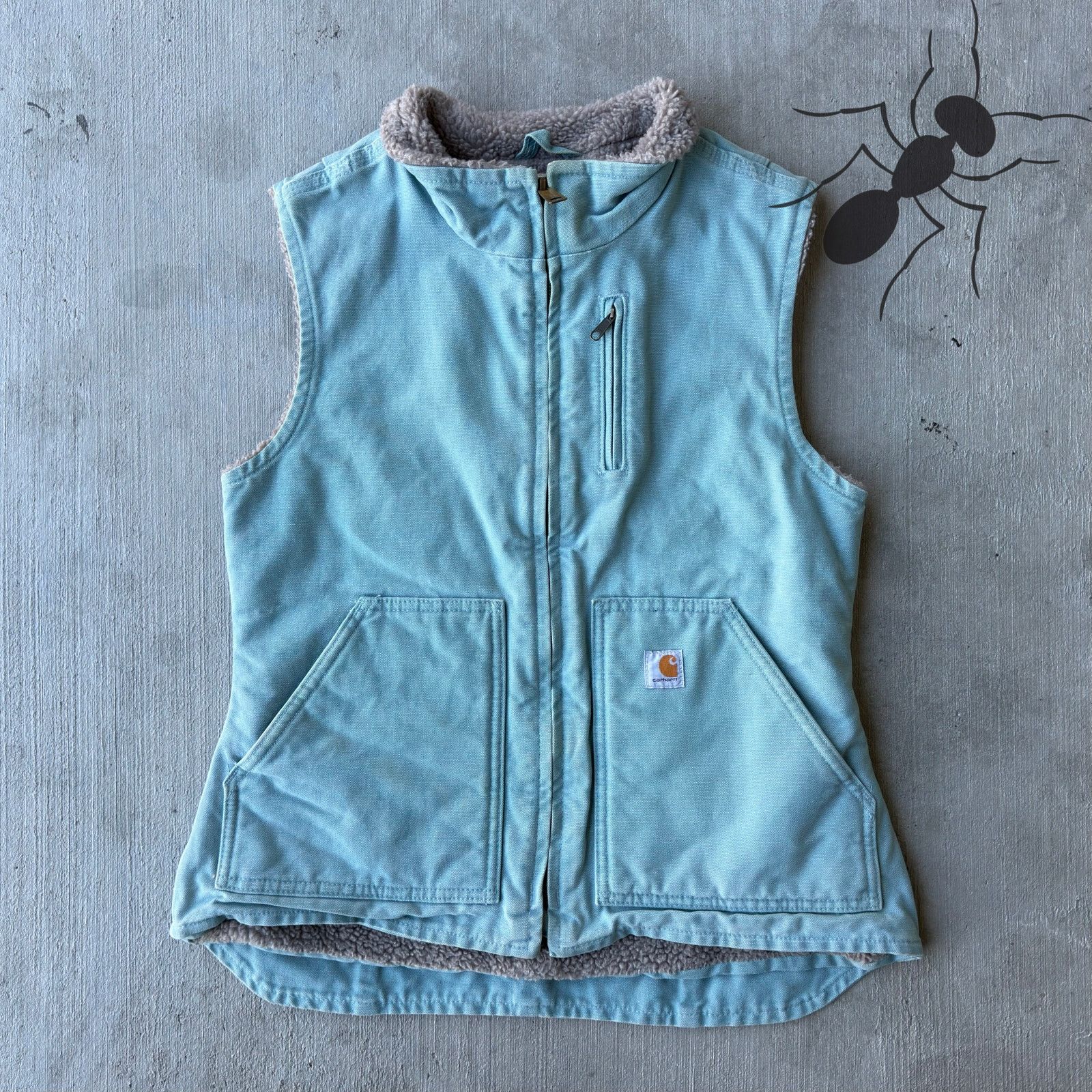 Carhartt × Vintage Carhartt WOMENS WV001 light blue work wear vest Size US S / EU 44-46 / 1 - 1 Thumbnail