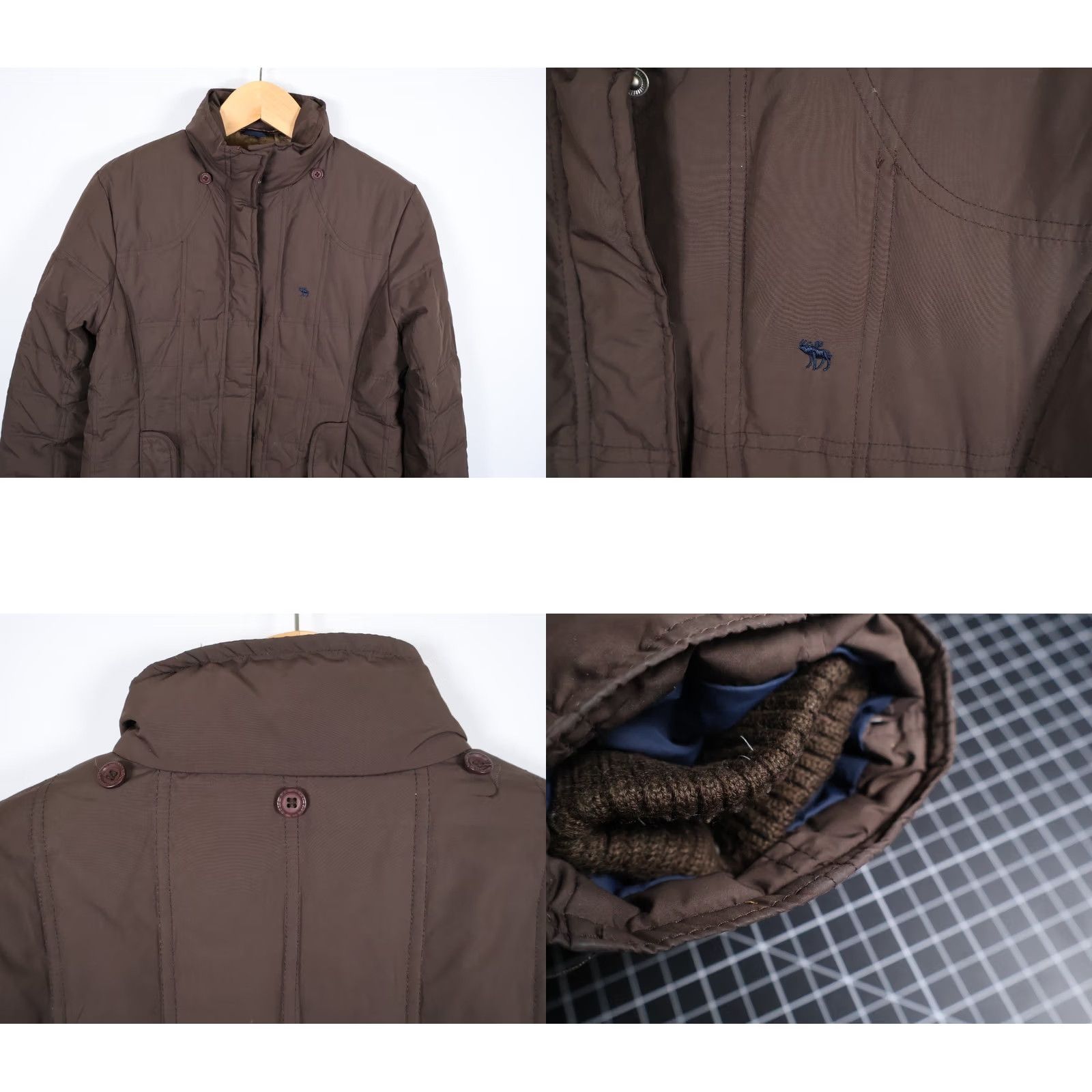 Abercrombie & Fitch Abercrombie & Fitch Jacket Women's XL Brown Faux Fur Lined Down Insulated Slim Puffer Jacket Size XL / US 12-14 / IT 48-50 - 10 Thumbnail