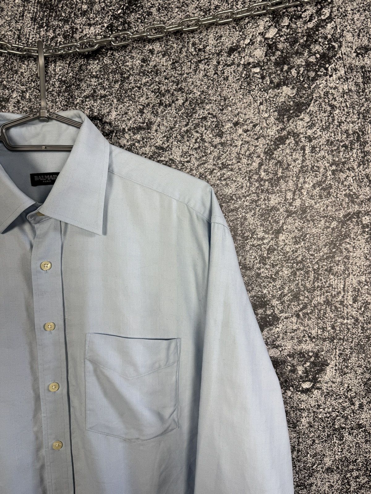 Balmain Balmain Paris Long Sleeve Shirt Button Up Vintage Size 42 Size US XL / EU 56 / 4 - 2 Thumbnail