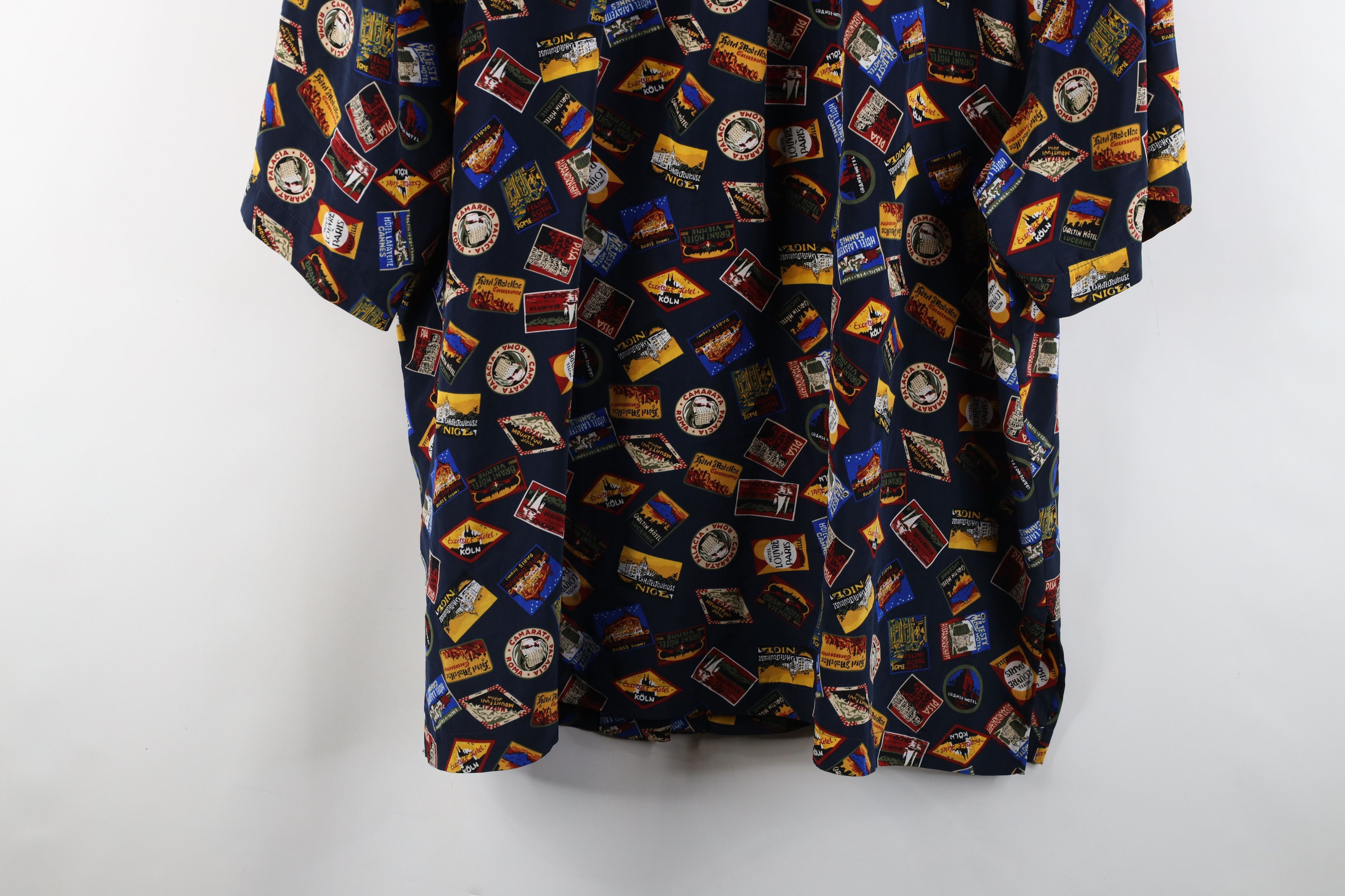 Vintage Vintage 90s Card All Over Print Camp Collar Button Shirt Size 3XL / US 20-22 - 10 Thumbnail
