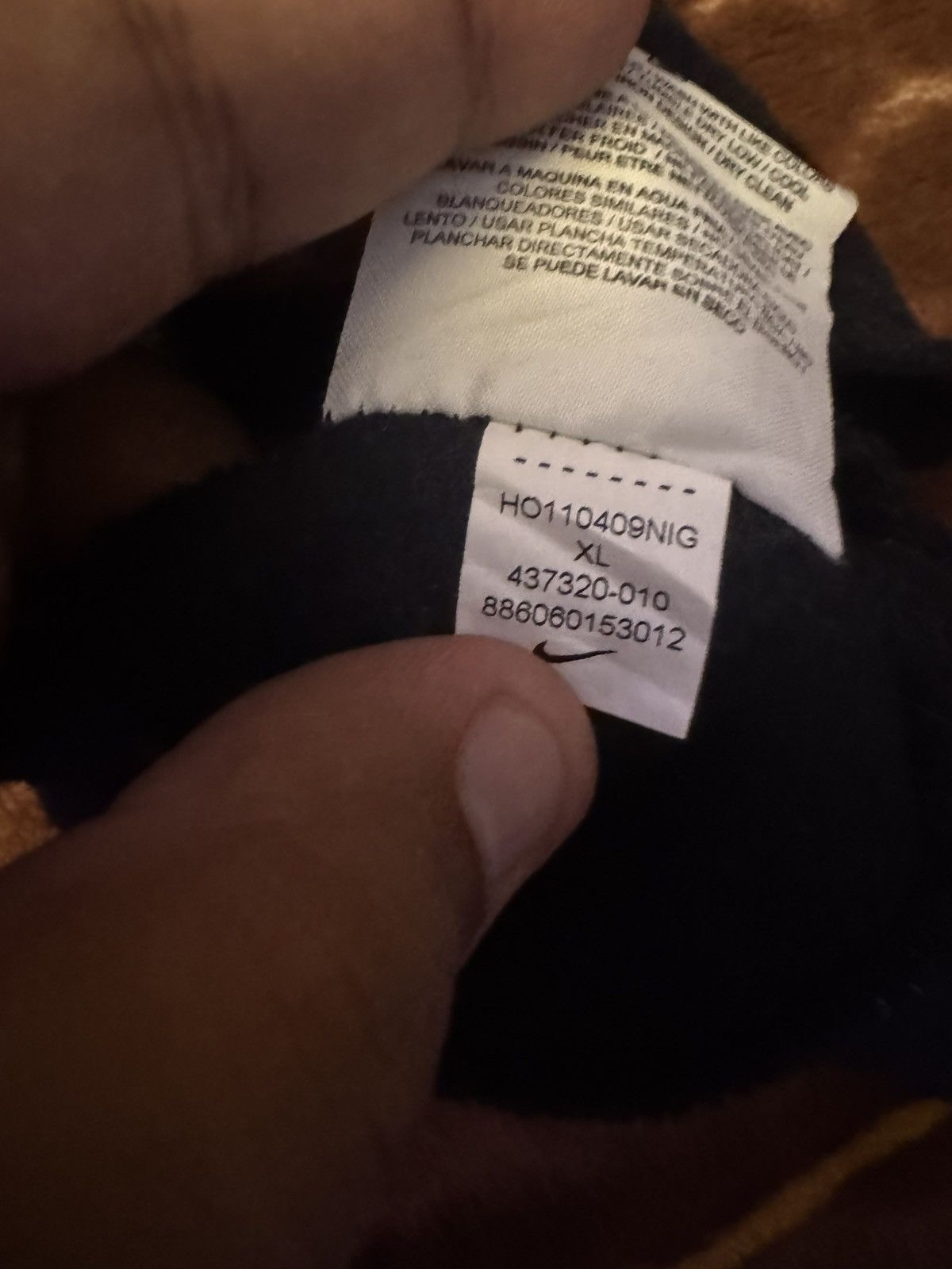 Jordan Brand × Vintage Hoddie Jordan 3 Retro Black Cement Size US XL / EU 56 / 4 - 7 Thumbnail