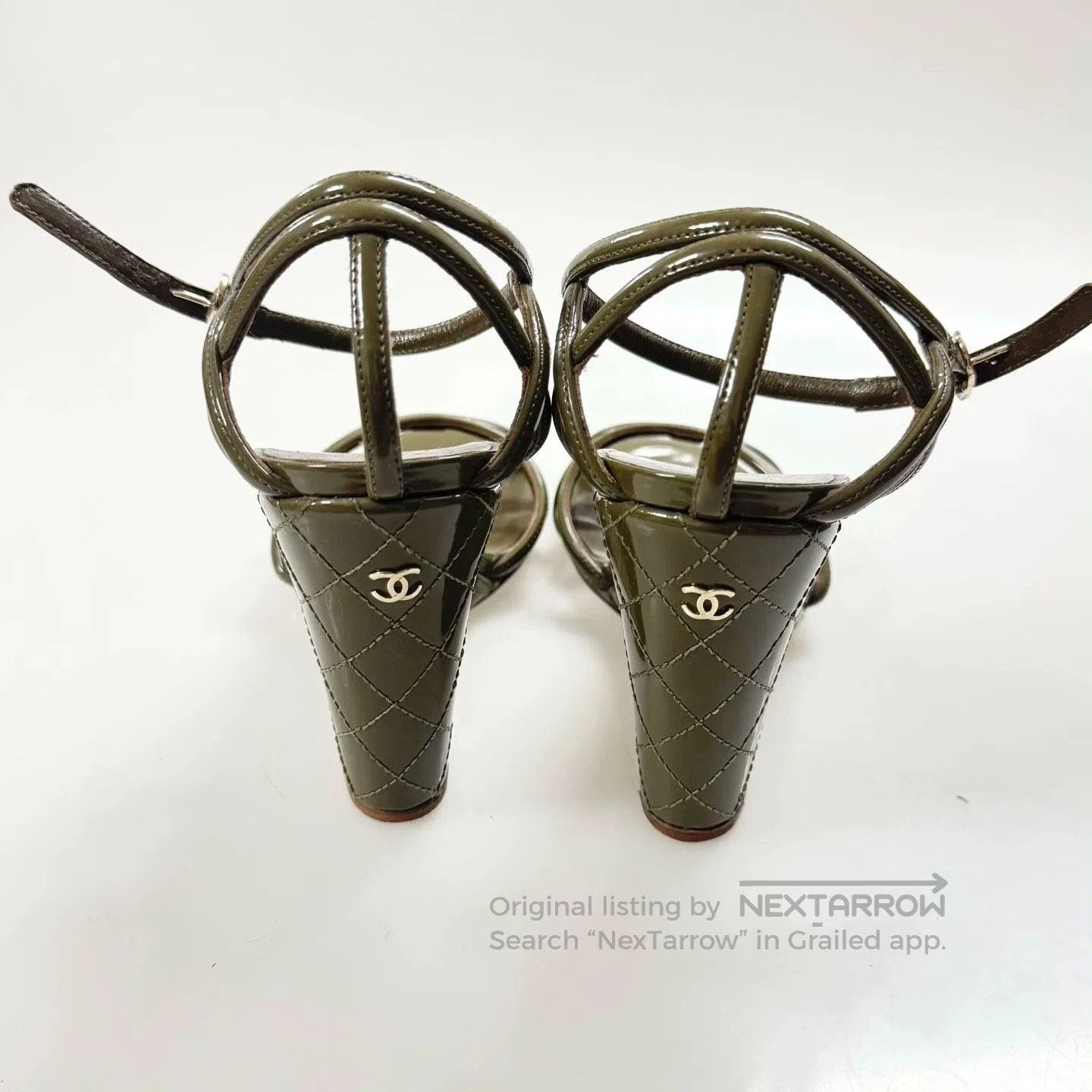 Chanel Chanel Brown Strappy High Heel Sandals. Size US 6 / IT 36 - 5 Thumbnail