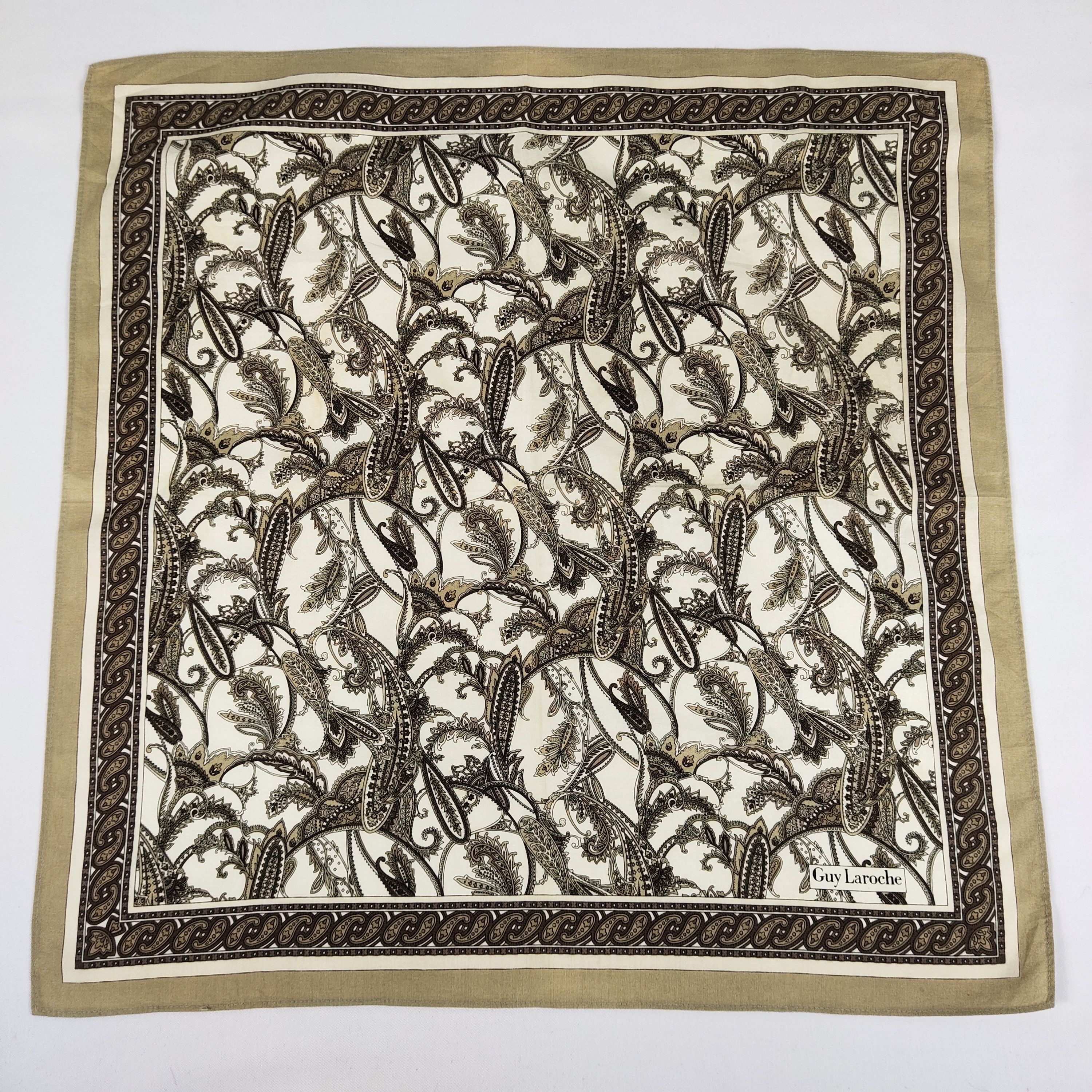 Guy Laroche × Vintage Guy Laroche Handkerchief / Neckerchief / Bandana FZ668 Size ONE SIZE - 3 Thumbnail