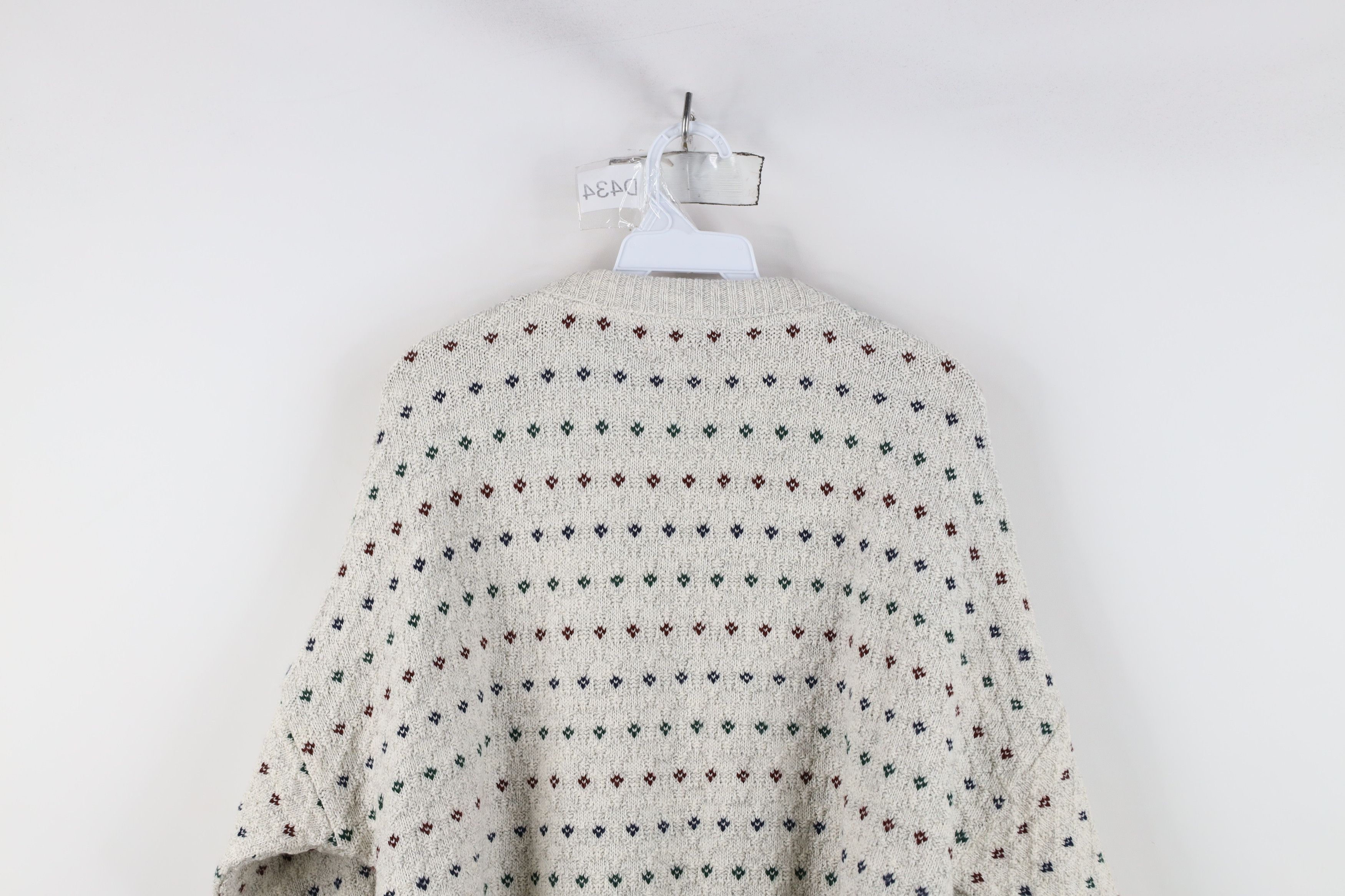 Vintage Vintage 90s Streetwear Rainbow Textured Knit Dad Sweater Size US XL / EU 56 / 4 - 10 Thumbnail