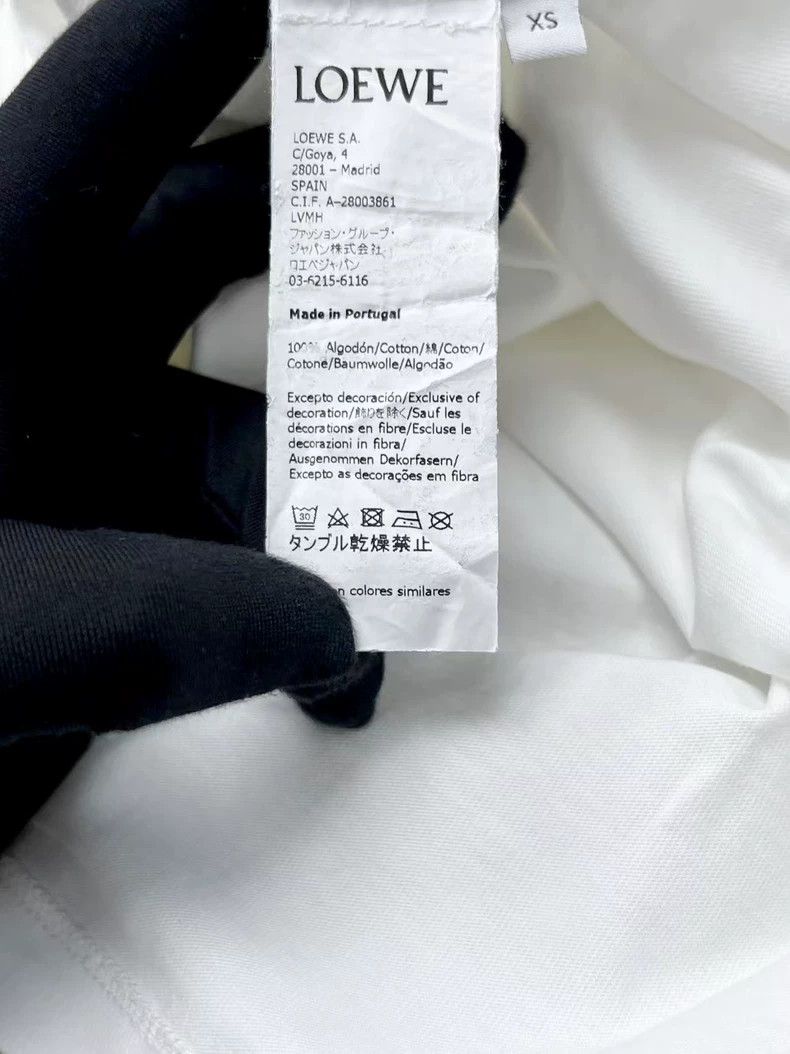 Loewe LOEWE White embroidered logo short sleeves Size US XS / EU 42 / 0 - 5 Thumbnail