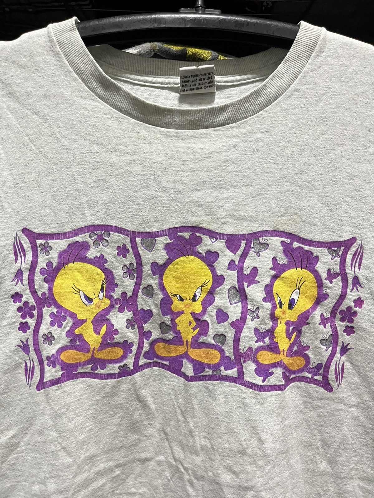 Warner Bros Tweety Looney Tunes Cartoon Tee 1997s Size US L / EU 52-54 / 3 - 2 Thumbnail