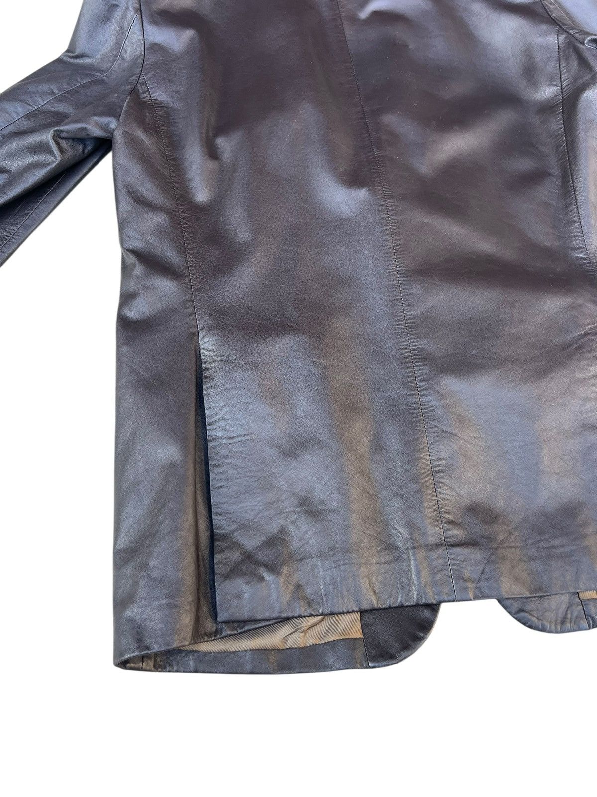 Calvin Klein Vintage CK Calvin Klein Italy Leather Coat Blazer Jacket Size US M / EU 48-50 / 2 - 19 Thumbnail