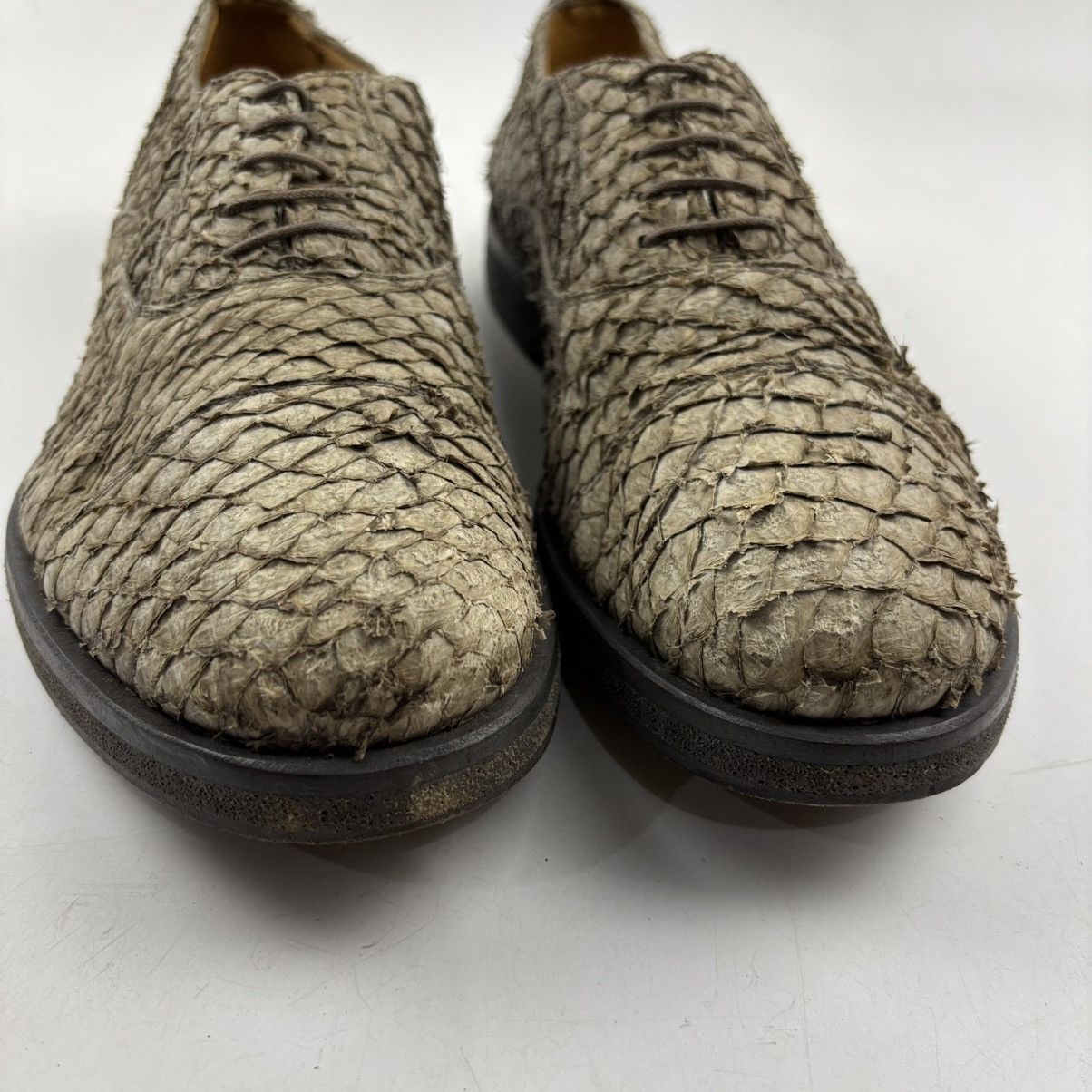 Giorgio Armani Giorgo Armani Pirarucu Oxford Shoes Size US 7 / EU 40 - 10 Thumbnail