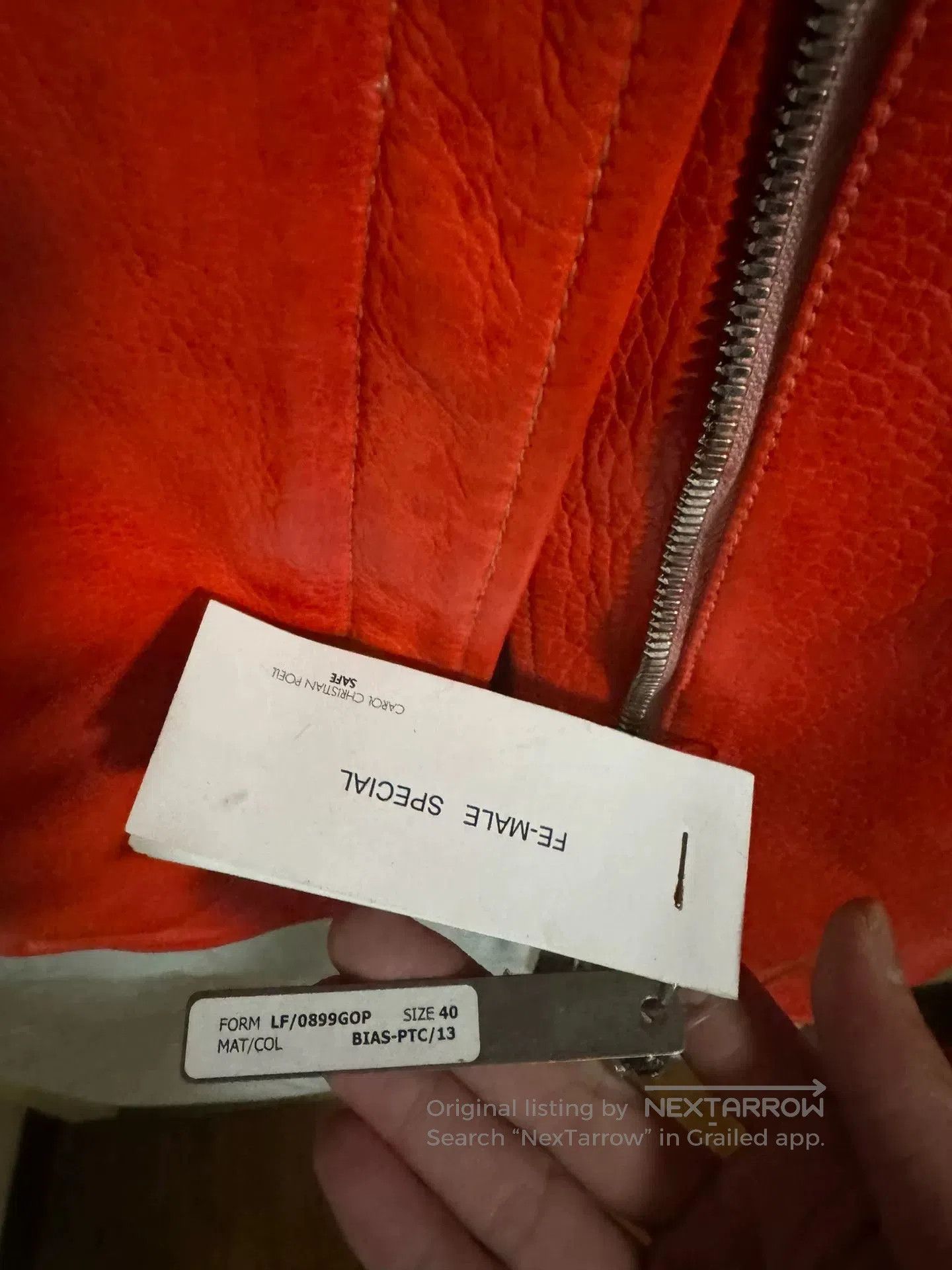 Carol Christian Poell Carol Christian Poell Red Leather Jacket. Size US XXS / EU 40 - 2 Thumbnail