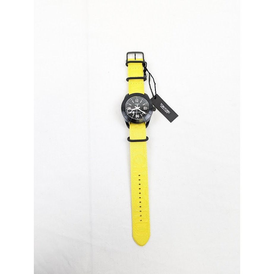 Tom Ford o1rshd1 Size: OS / Plastic Large Case Sports Watch in Yellow Size ONE SIZE - 11 Thumbnail