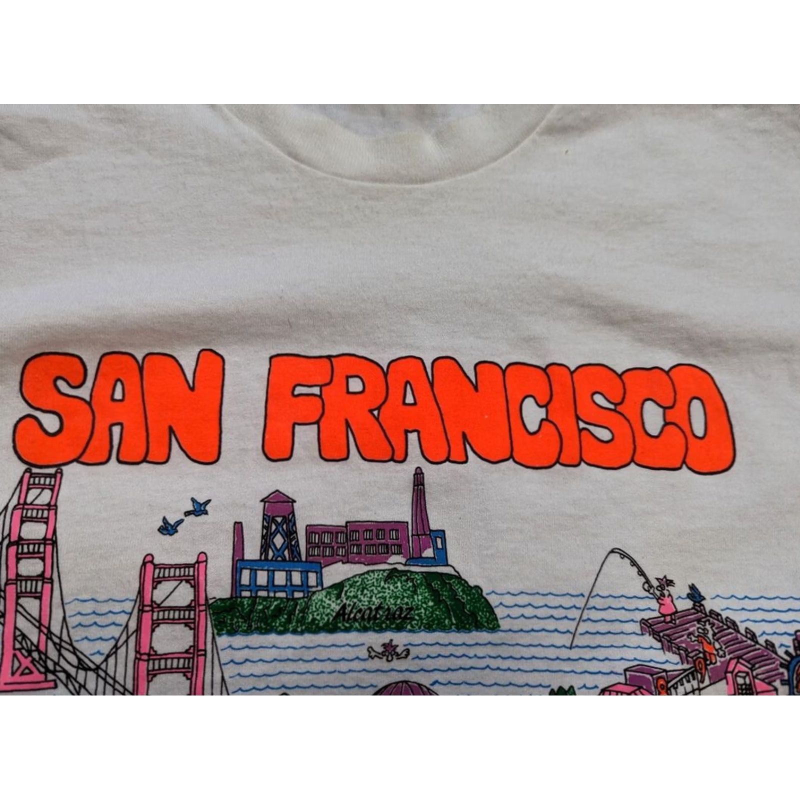 Vintage VINTAGE San Francisco white shirt Mens XL 1990s Cotton Short Sleeve USA Size US XL / EU 56 / 4 - 2 Thumbnail