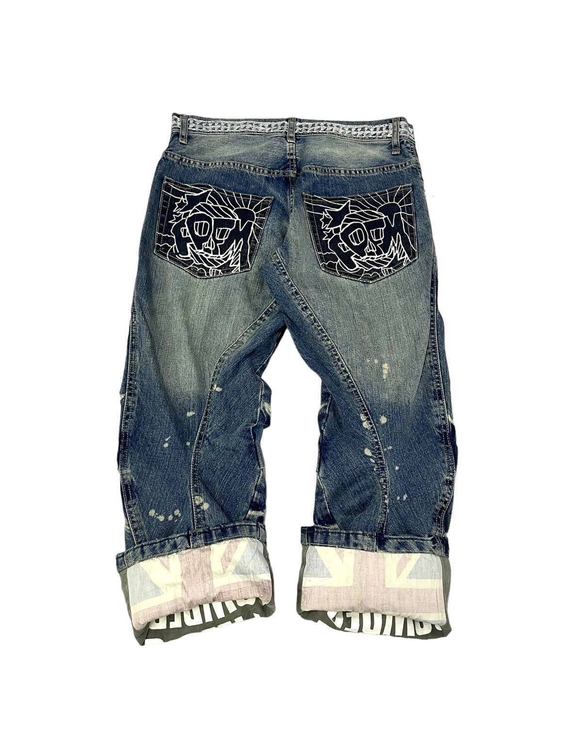 Image of In The Attic x Ppfm Japan Cropped Jeans in Blue, Men's (Size 31)