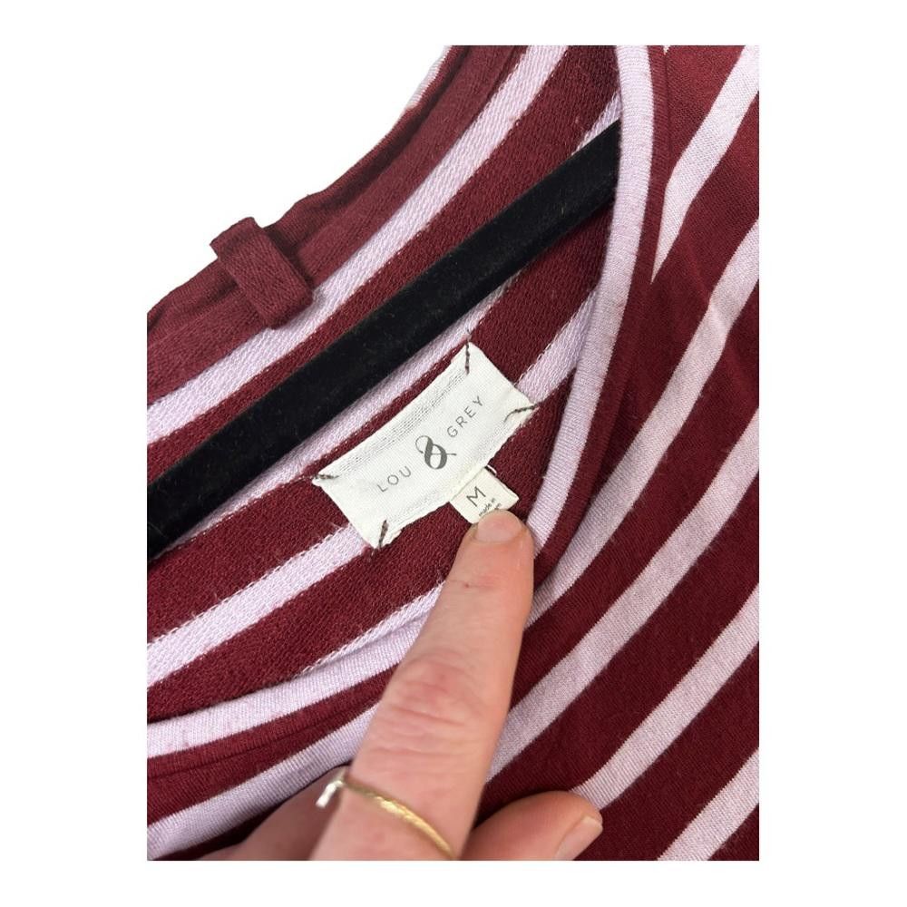 Designer Lou & Grey l Maroon & Pink Tee Dress Medium Size M / US 6-8 / IT 42-44 - 7 Thumbnail