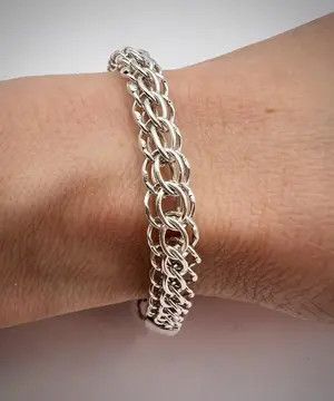 Sterling Silver × Vintage Fine Vintage Sterling Silver 925 Chain Bracelet 10 gr Size ONE SIZE - 5 Thumbnail