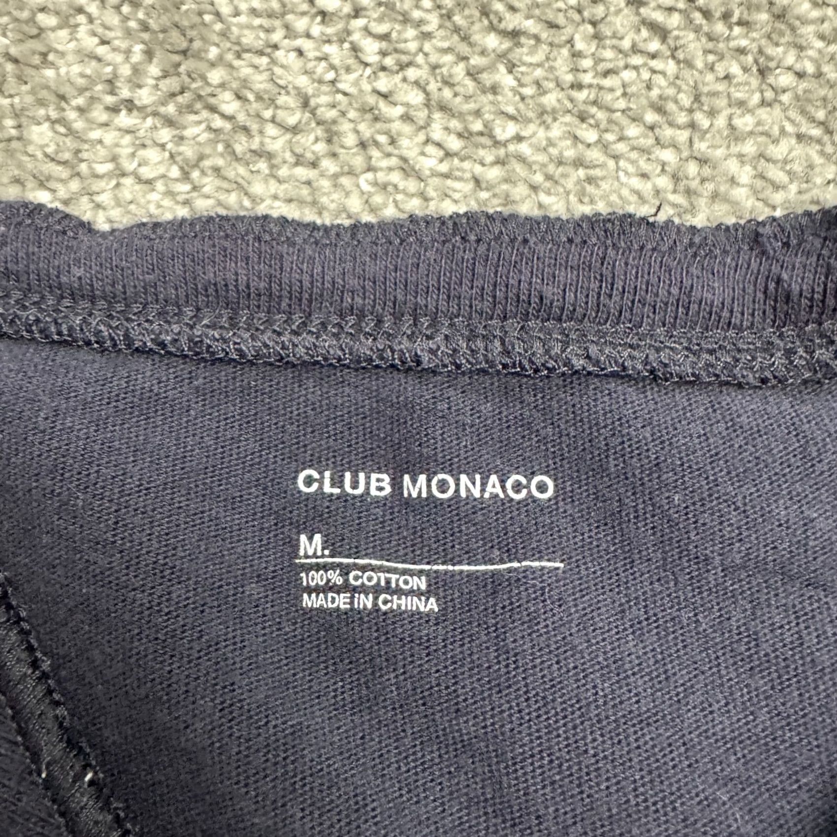 Club Monaco Club Monaco Henley Long Sleeve T-Shirt Mens M Navy Blue 100% Cotton Tee Size US M / EU 48-50 / 2 - 5 Thumbnail
