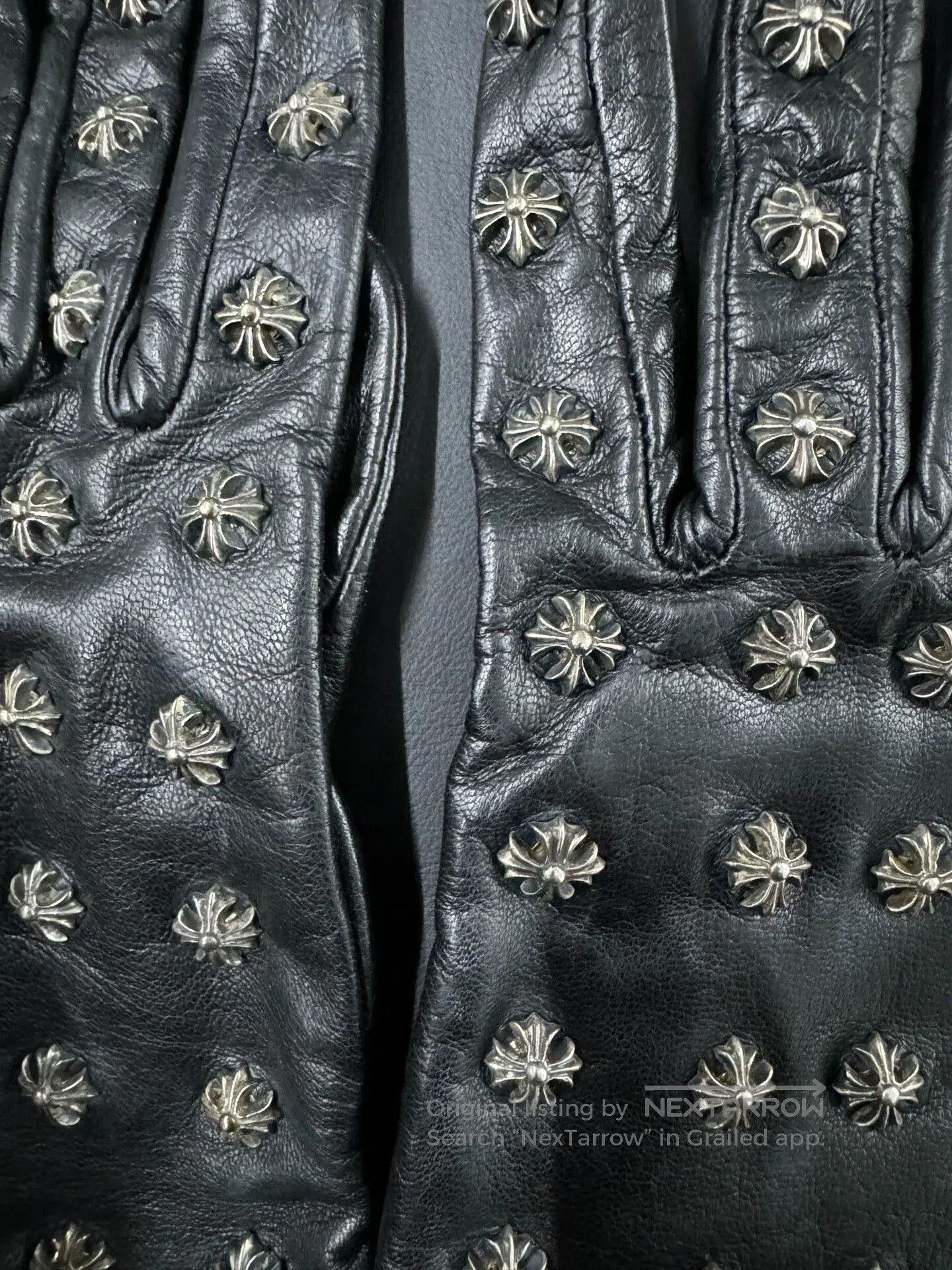 Chrome Hearts Chrome Hearts Leather Cross Gloves. Size ONE SIZE - 3 Thumbnail