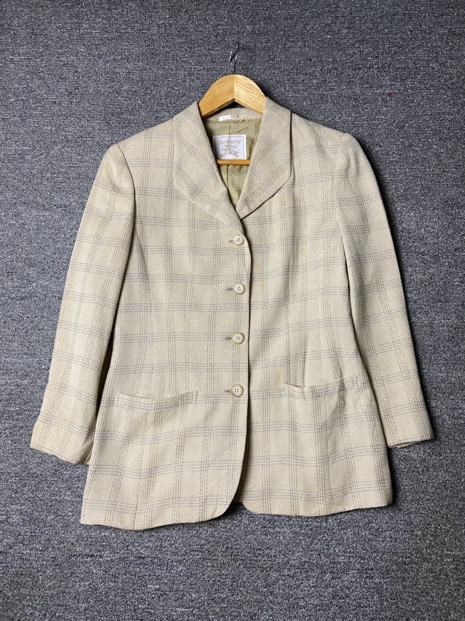 Burberry Vintage Burberrys Checkered Blazer (174) Size XXS / US 00 / IT 34 - 1 Thumbnail