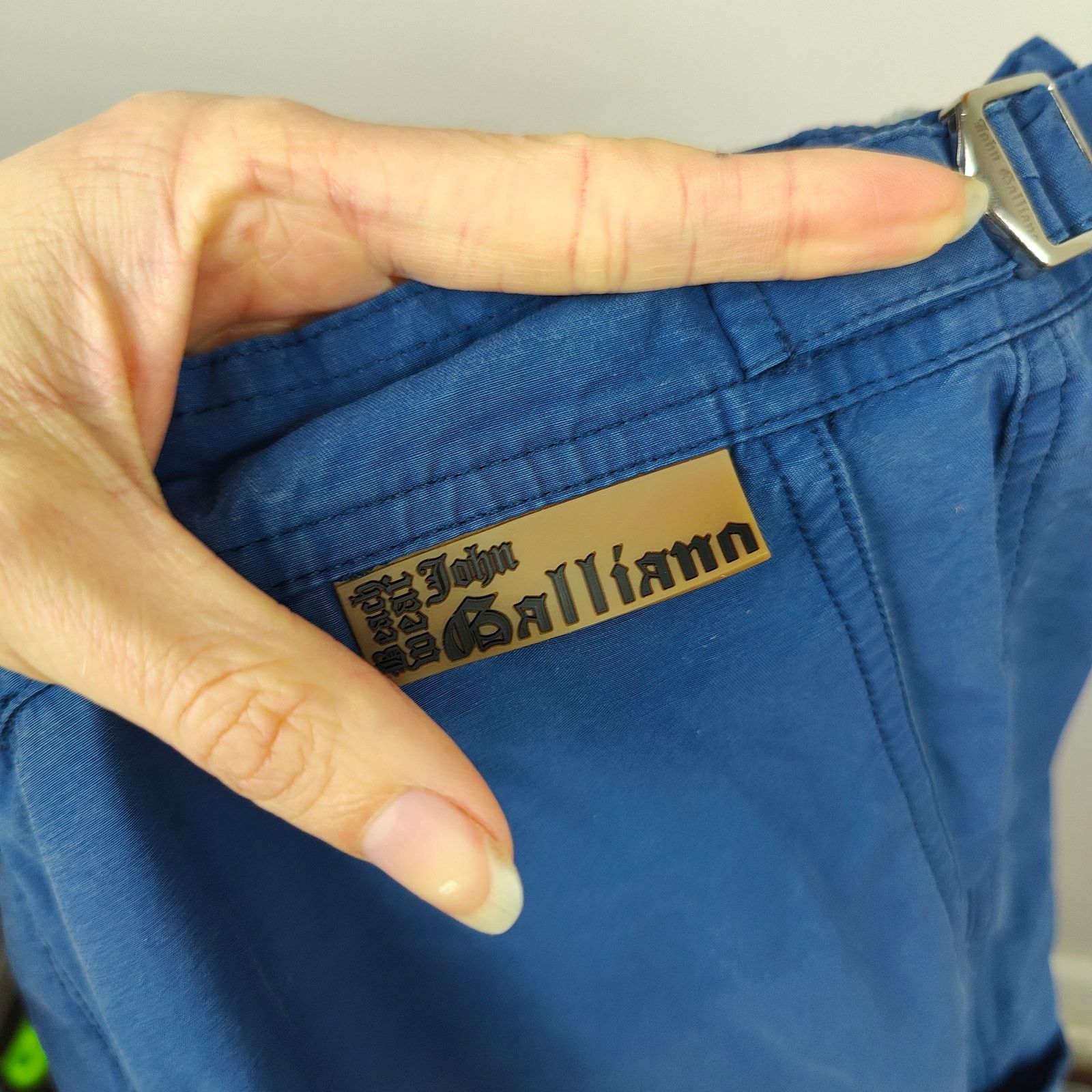 John Galliano Vintage Y2K John Galliano Swim Shorts Mens Small Blue Cargo Size US 30 / EU 46 - 2 Thumbnail