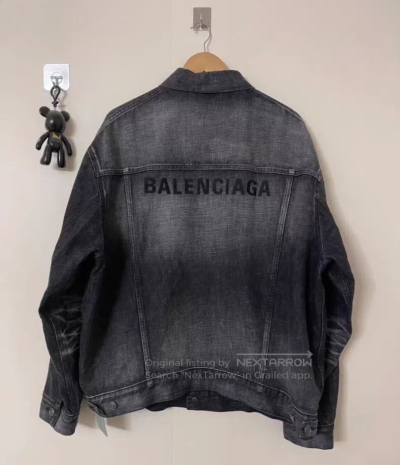 Balenciaga Balenciaga Logo Embroidered Denim Jacket Size XXS / US 00 / IT 34 - 4 Thumbnail